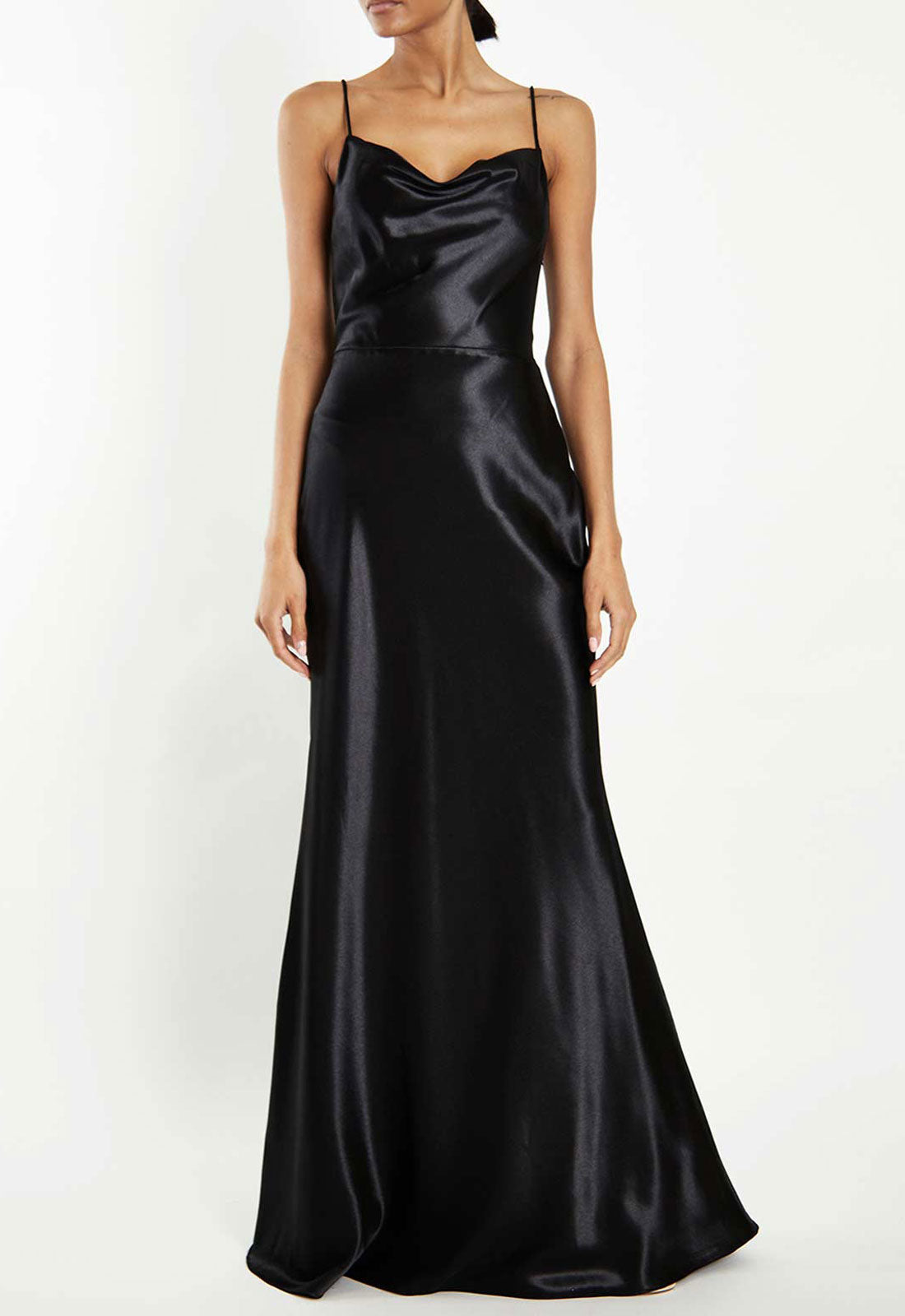 Satin Dress Black