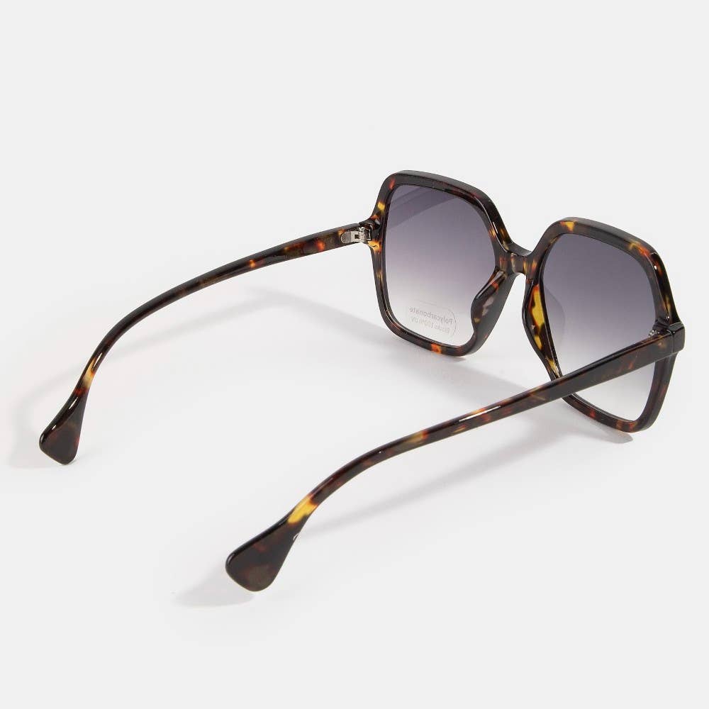 Oversized Tortoise Fashion Frame Sunglasses Set: ASSORTED