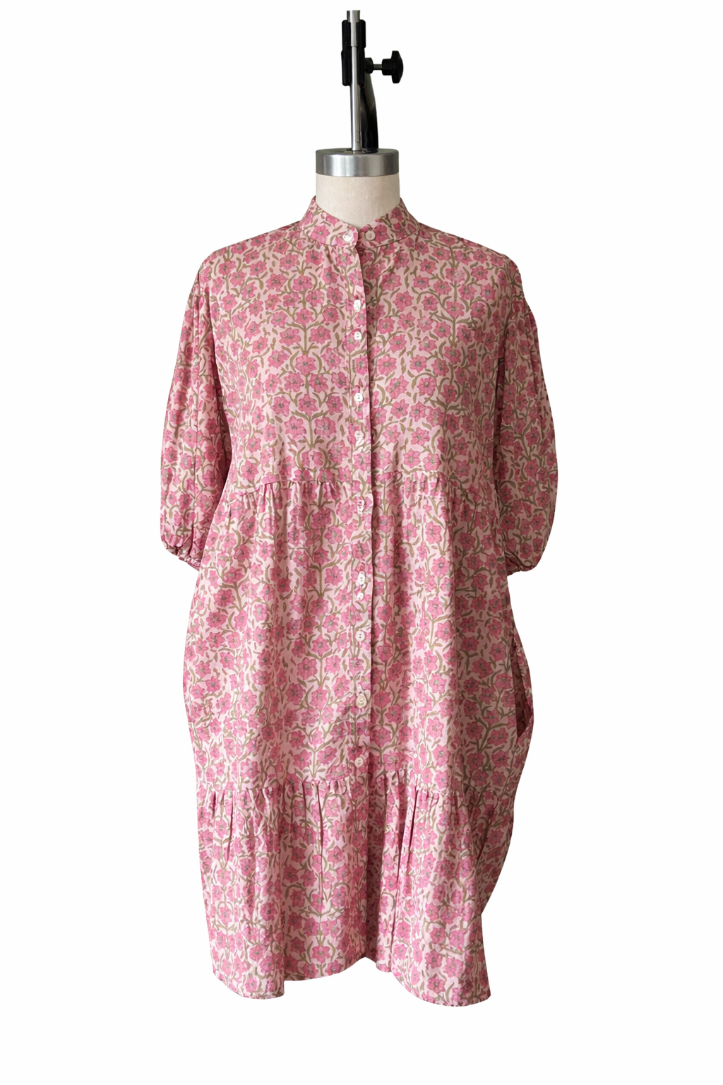 Soul Of Sita Sadie Rose Pink Floral Dress, 100% Cotton