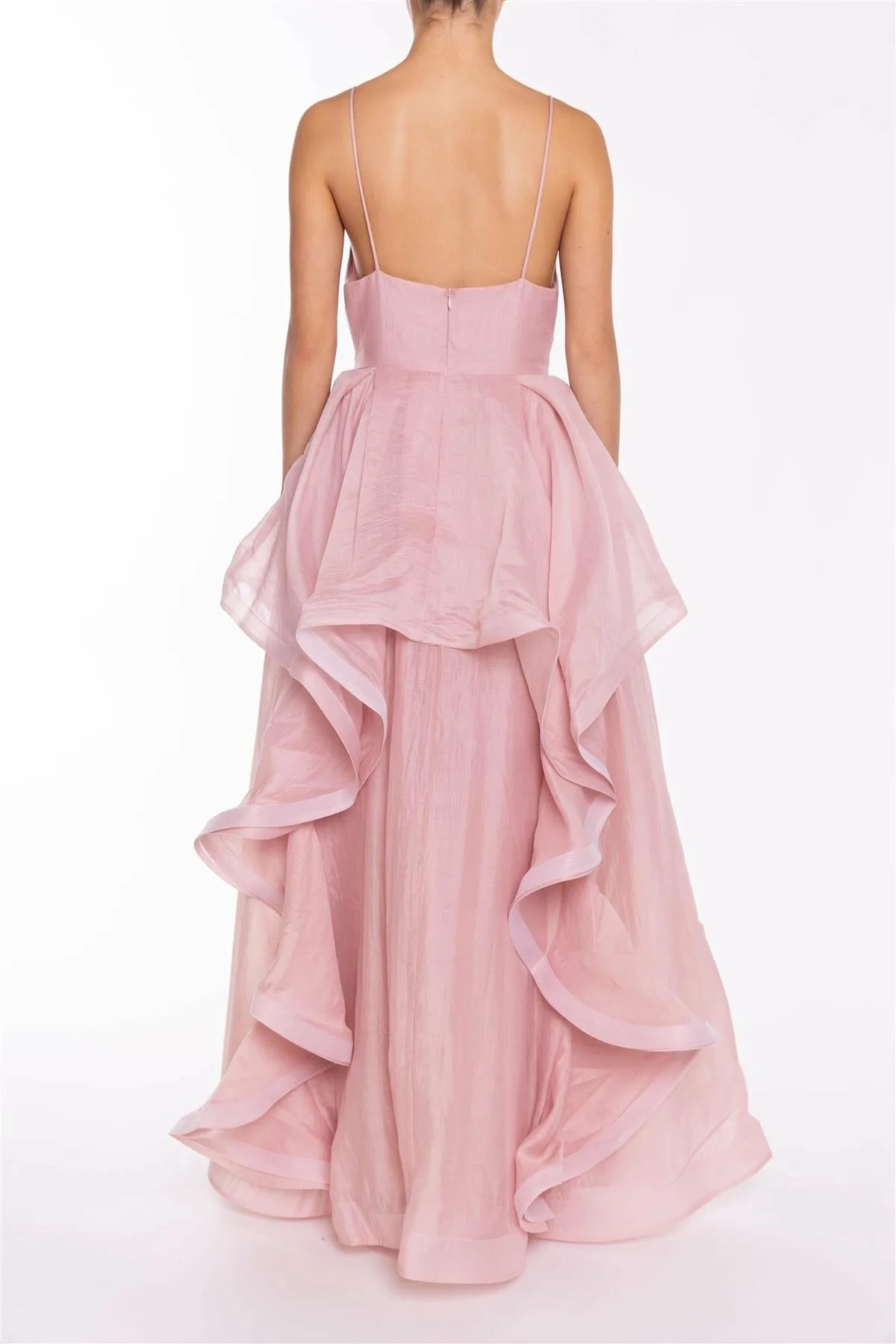 True Decadence Ila Dusty Rose Ruffle Maxi Dress