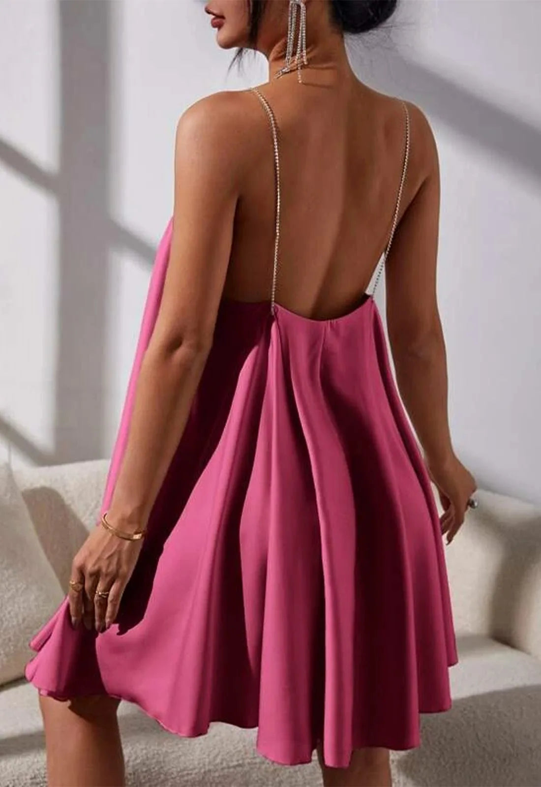 Nazz Pink Marbella Mini Dress-115667