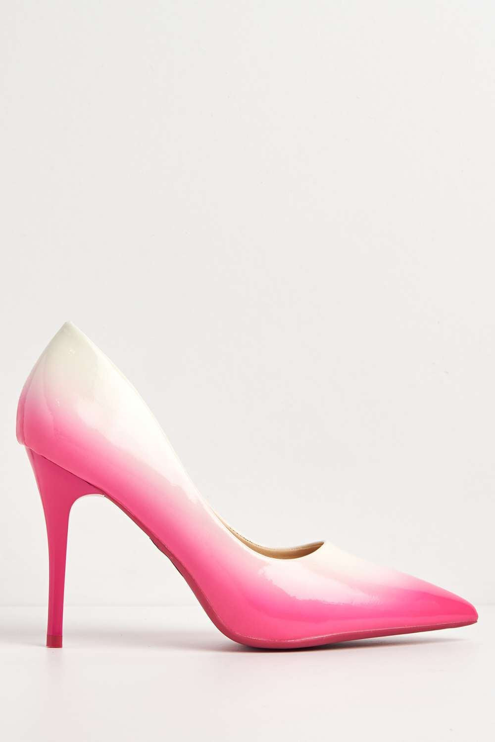 Miss Diva Pink Dua Two Tone Pointed Toe Court Shoes
