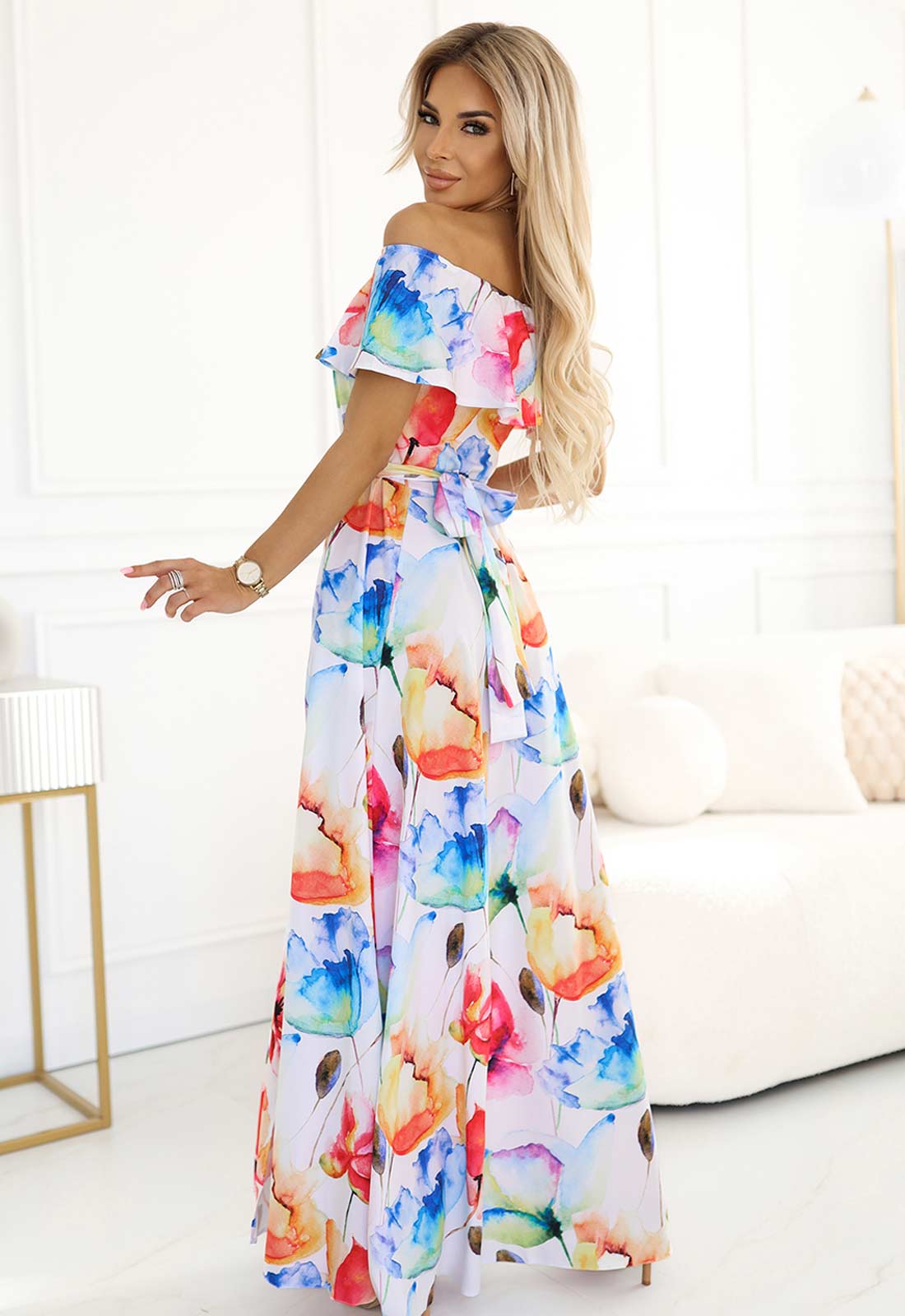 LBD Exclusive Summer Haze Bardot Maxi Dress