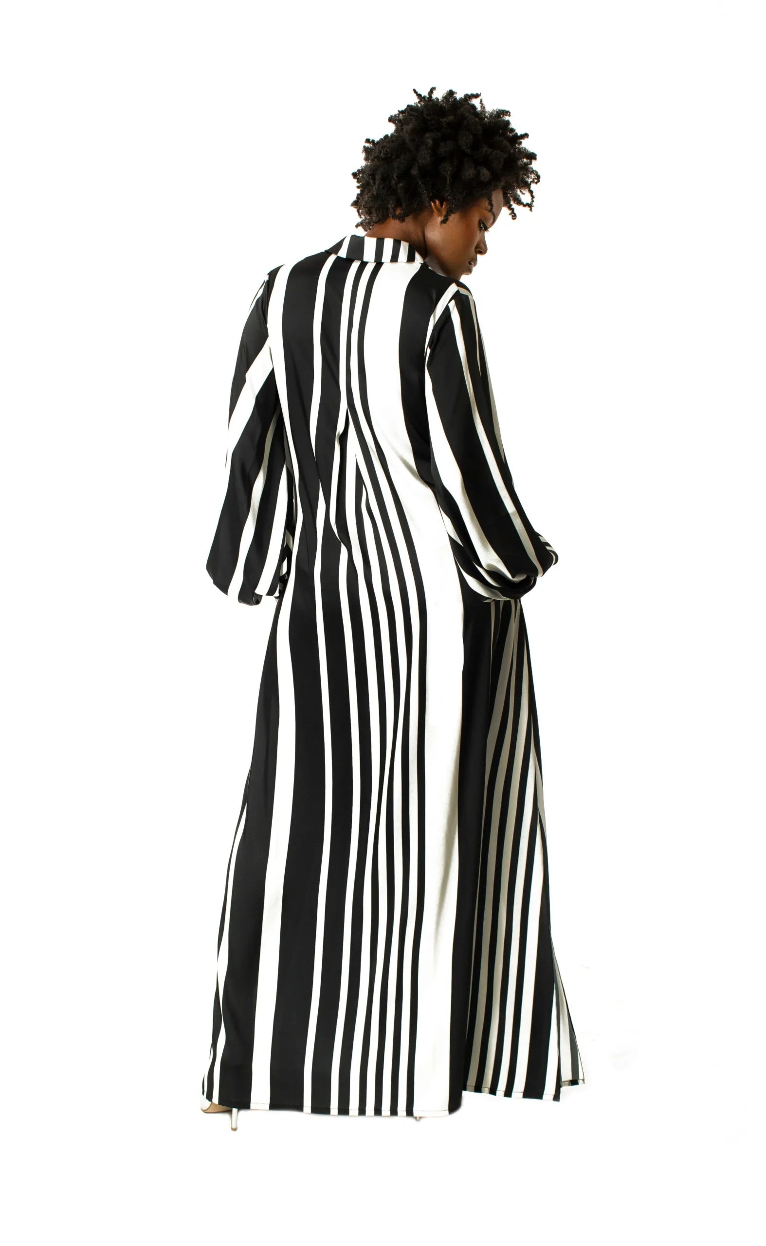 Josh And Nicol Bobbi Striped Long-Sleeve Shirt Dress