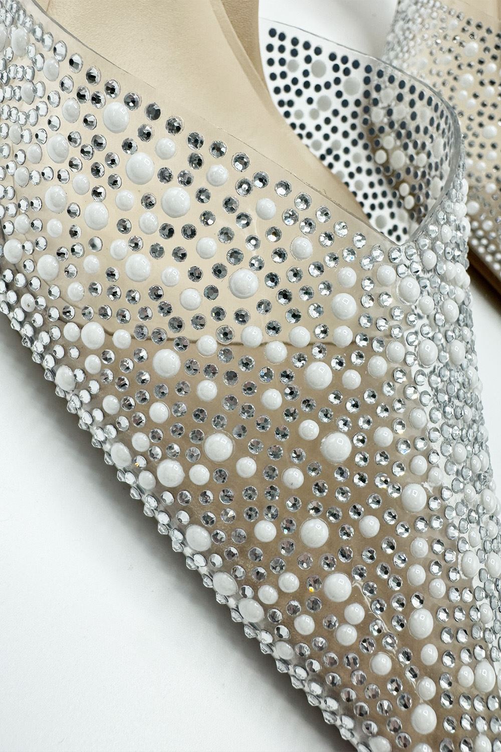 Miss Diva Kiana Diamante Court Shoes in Nude