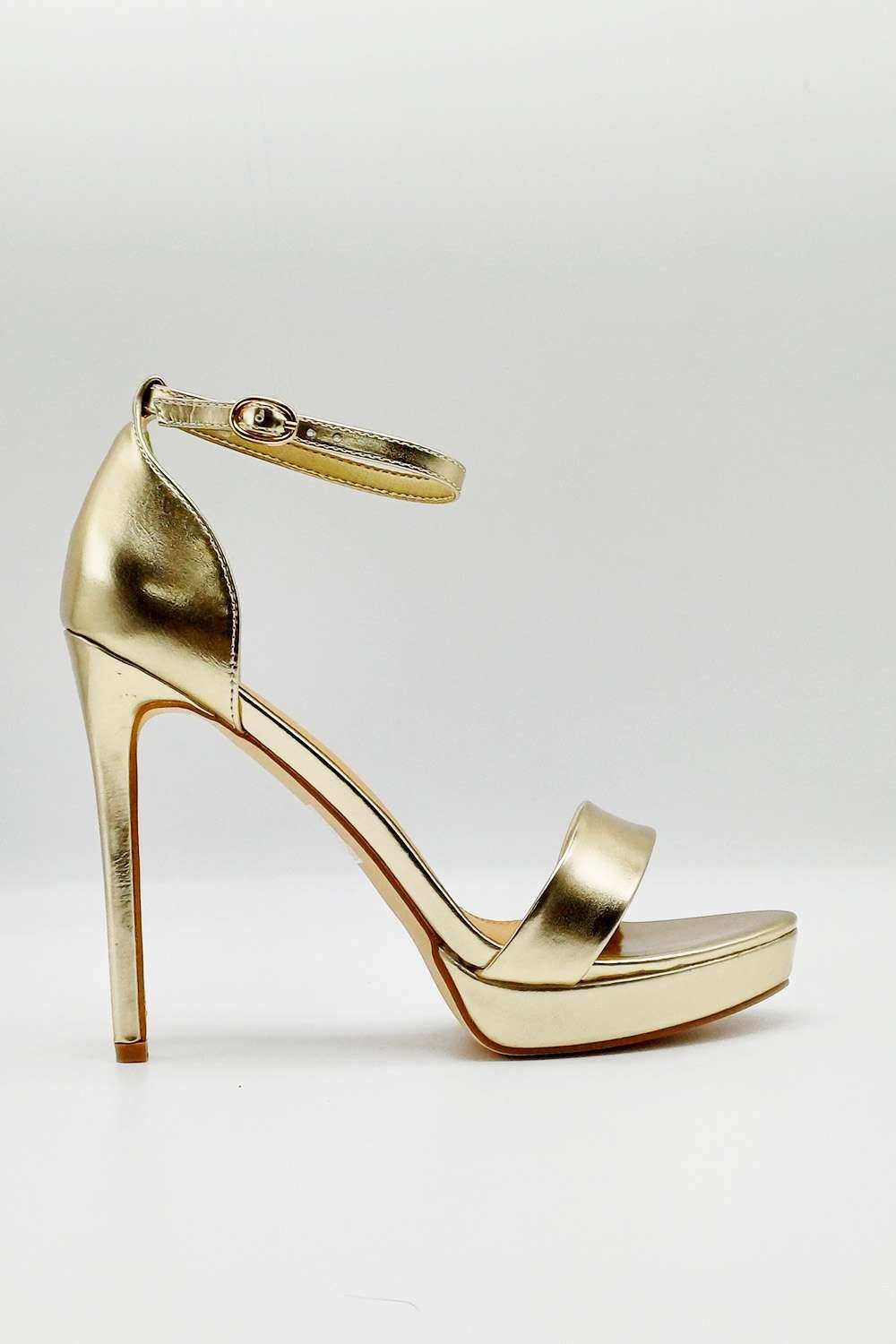 Miss Diva Ella Barely There Platform Sandal in Gold