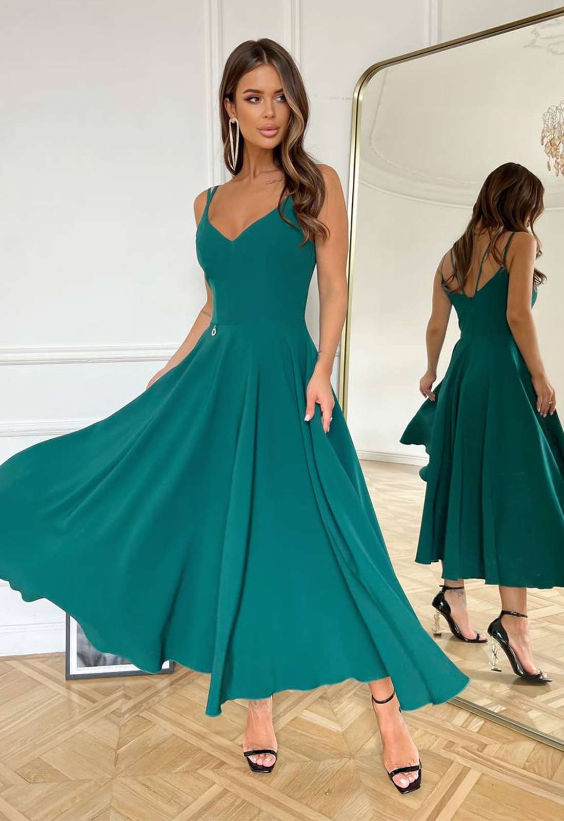 LBD Exclusive Teal Suki Wedding Guest Dress