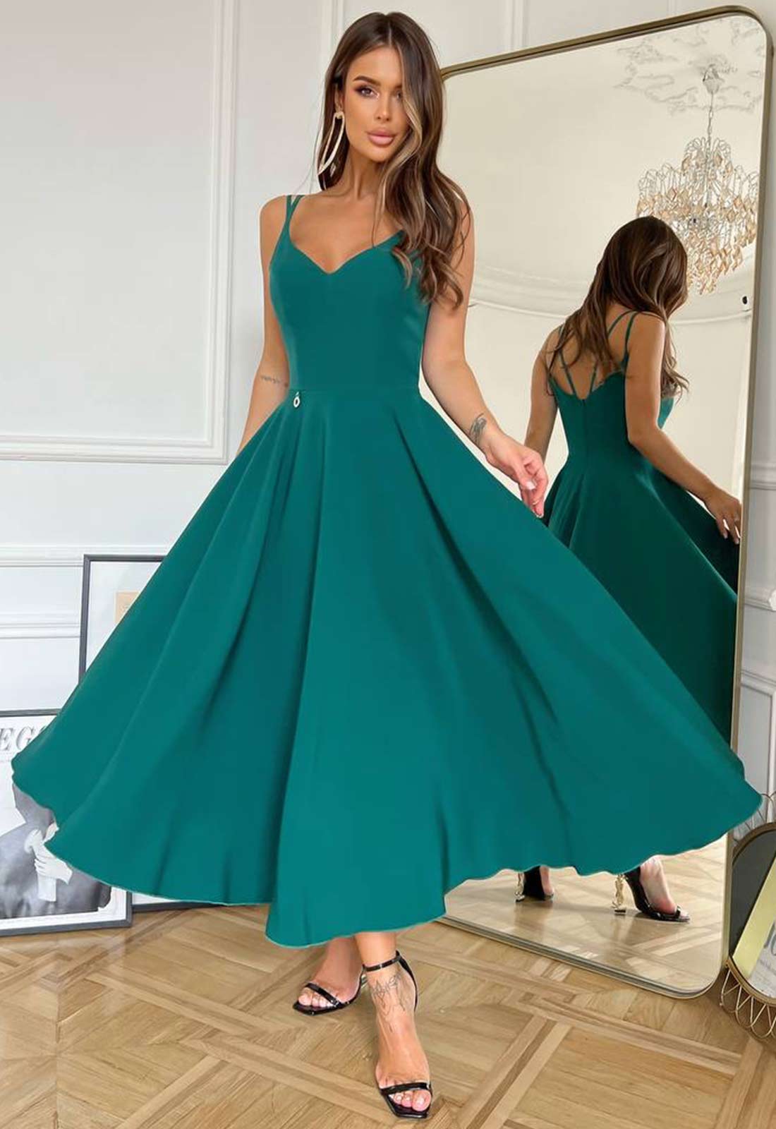 LBD Exclusive Teal Suki Wedding Guest Dress