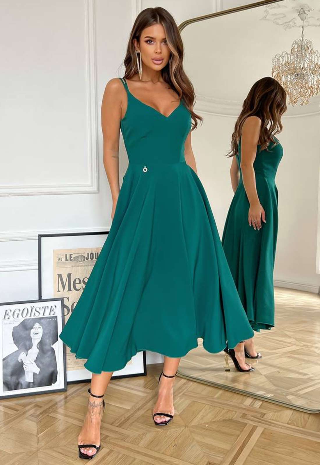 LBD Exclusive Teal Suki Wedding Guest Dress