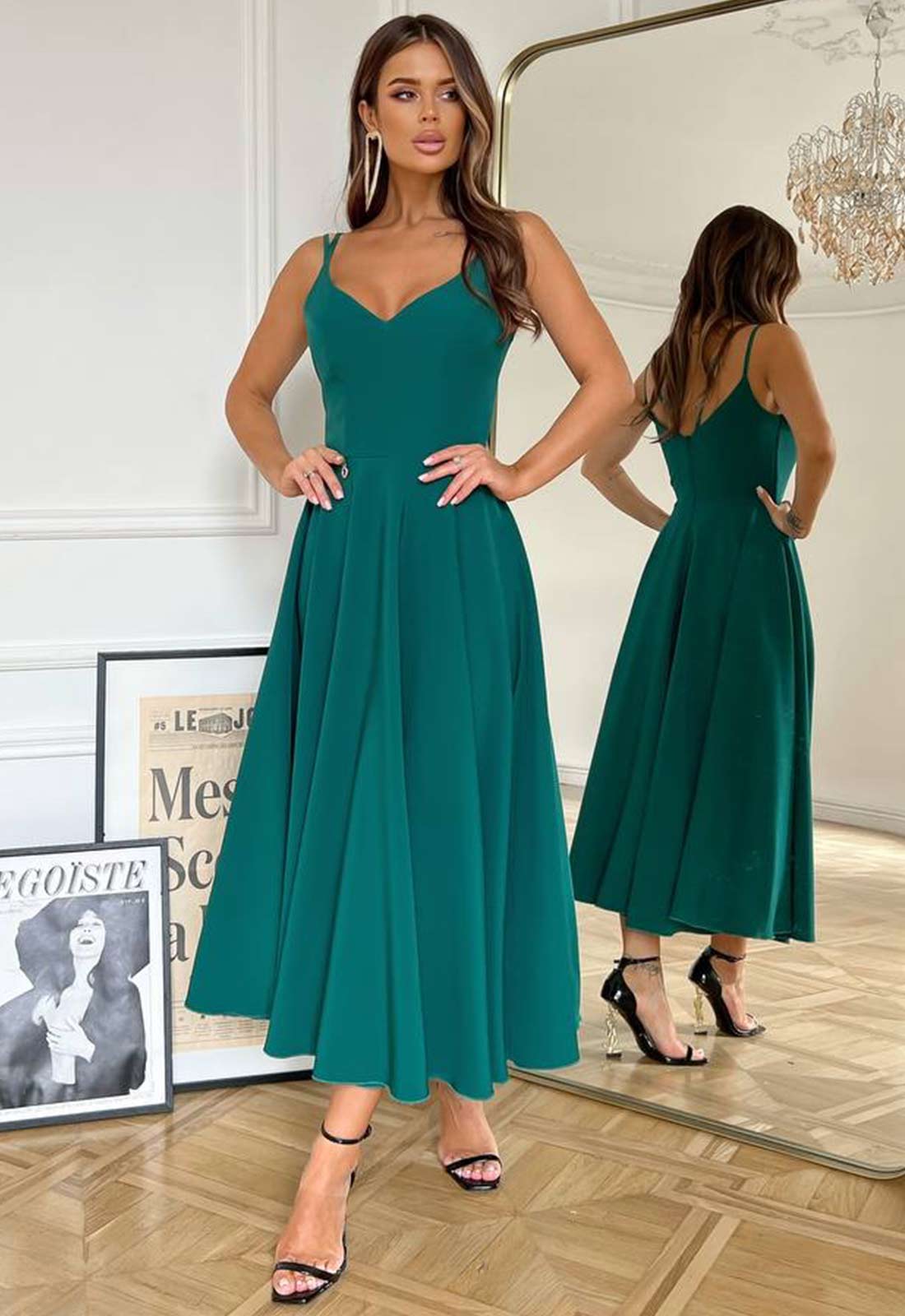 LBD Exclusive Teal Suki Wedding Guest Dress