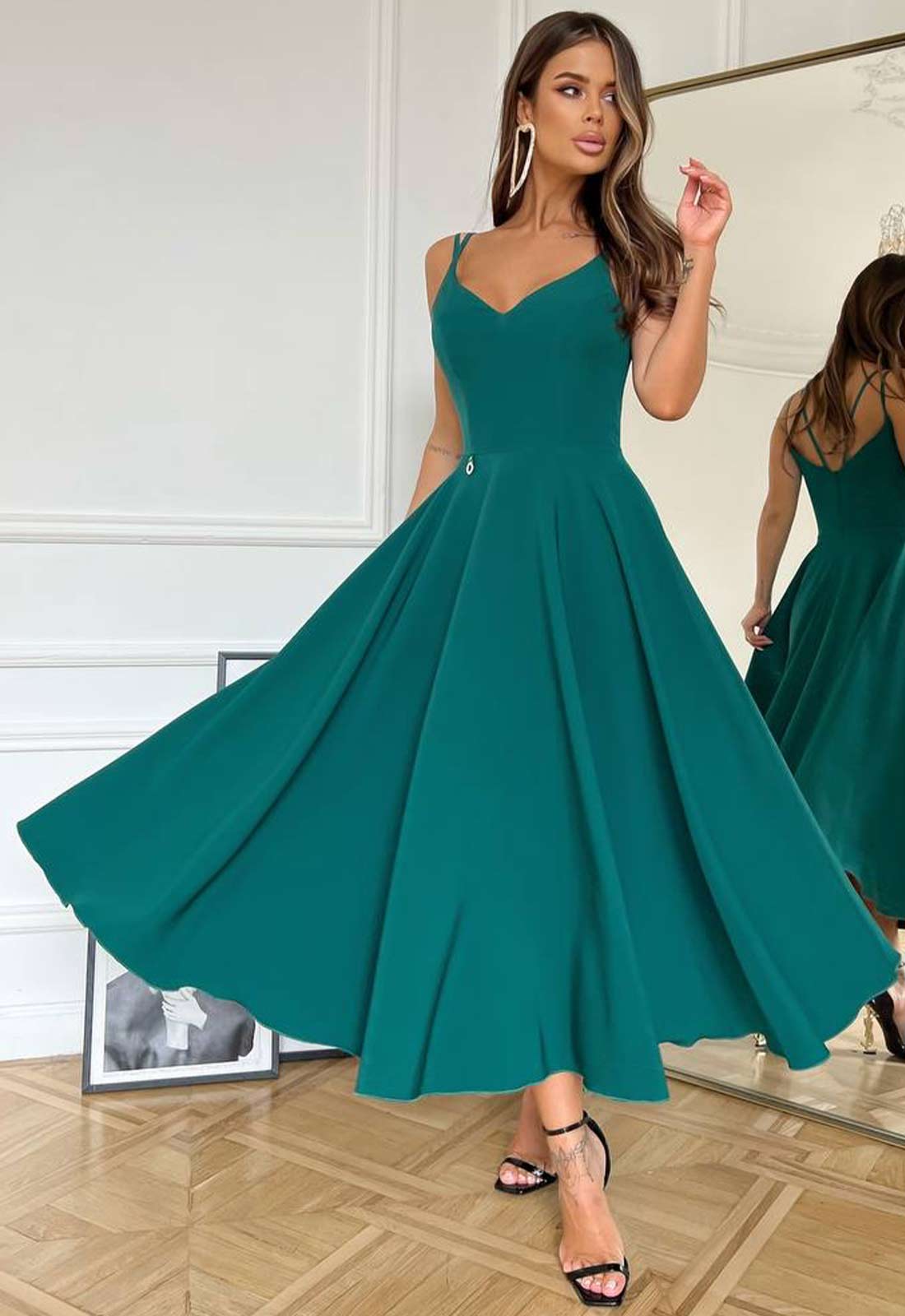 LBD Exclusive Teal Suki Wedding Guest Dress