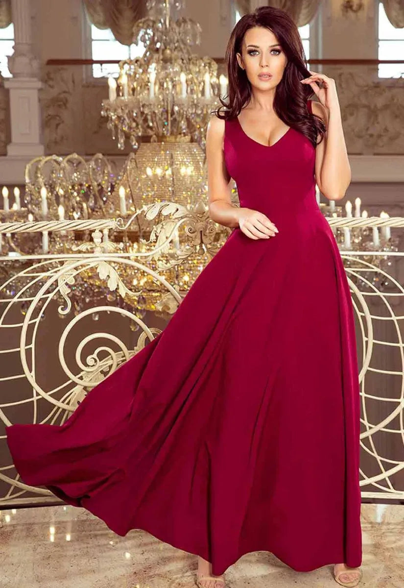 LBD Exclusive Burgundy Maxi Dress