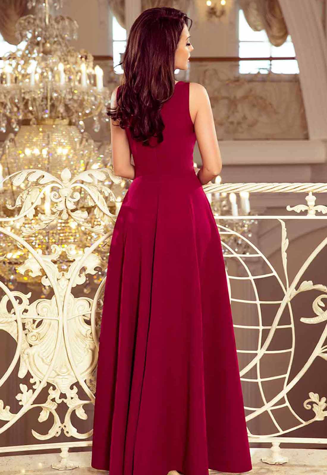 LBD Exclusive Burgundy Maxi Dress-116889