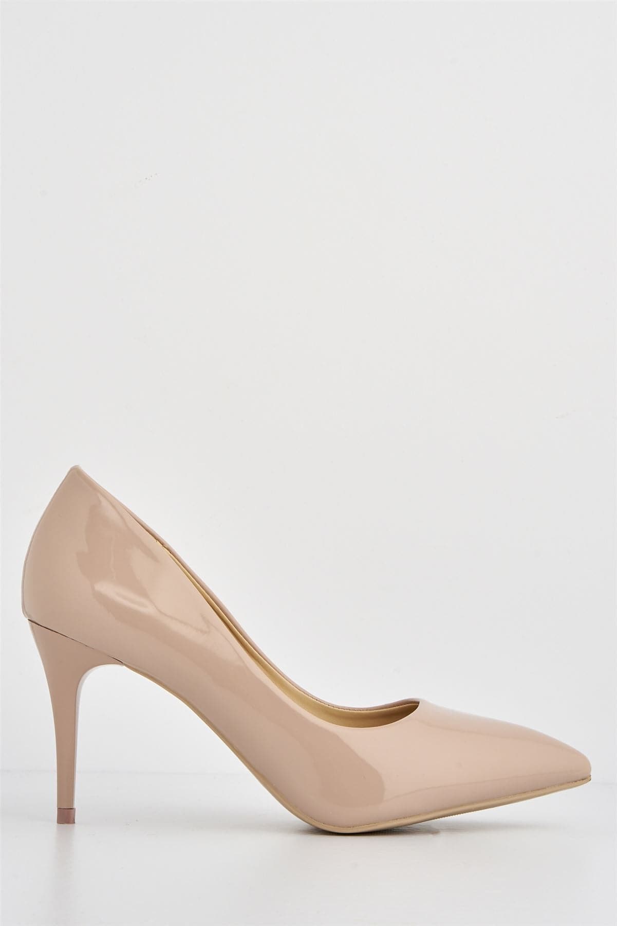 Miss Diva Ingrid Pointed Toe Court Heels in Nude