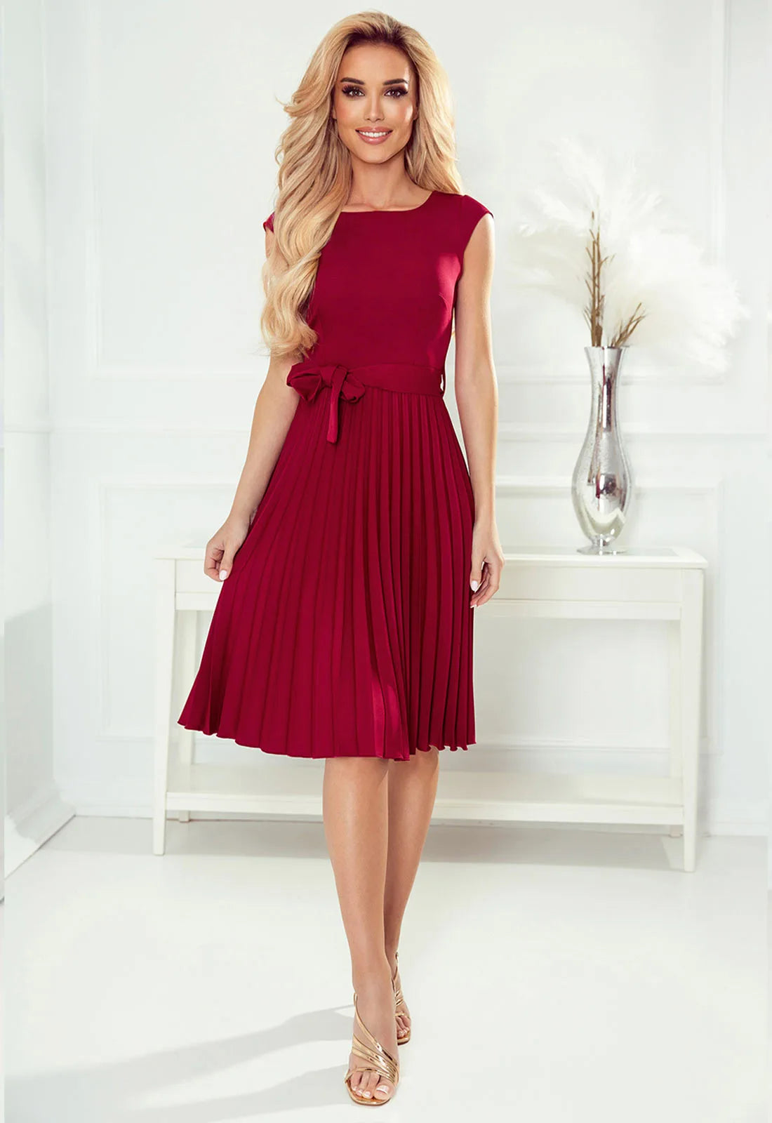 LBD Exclusive Burgundy Lila Cocktail Dress-116870