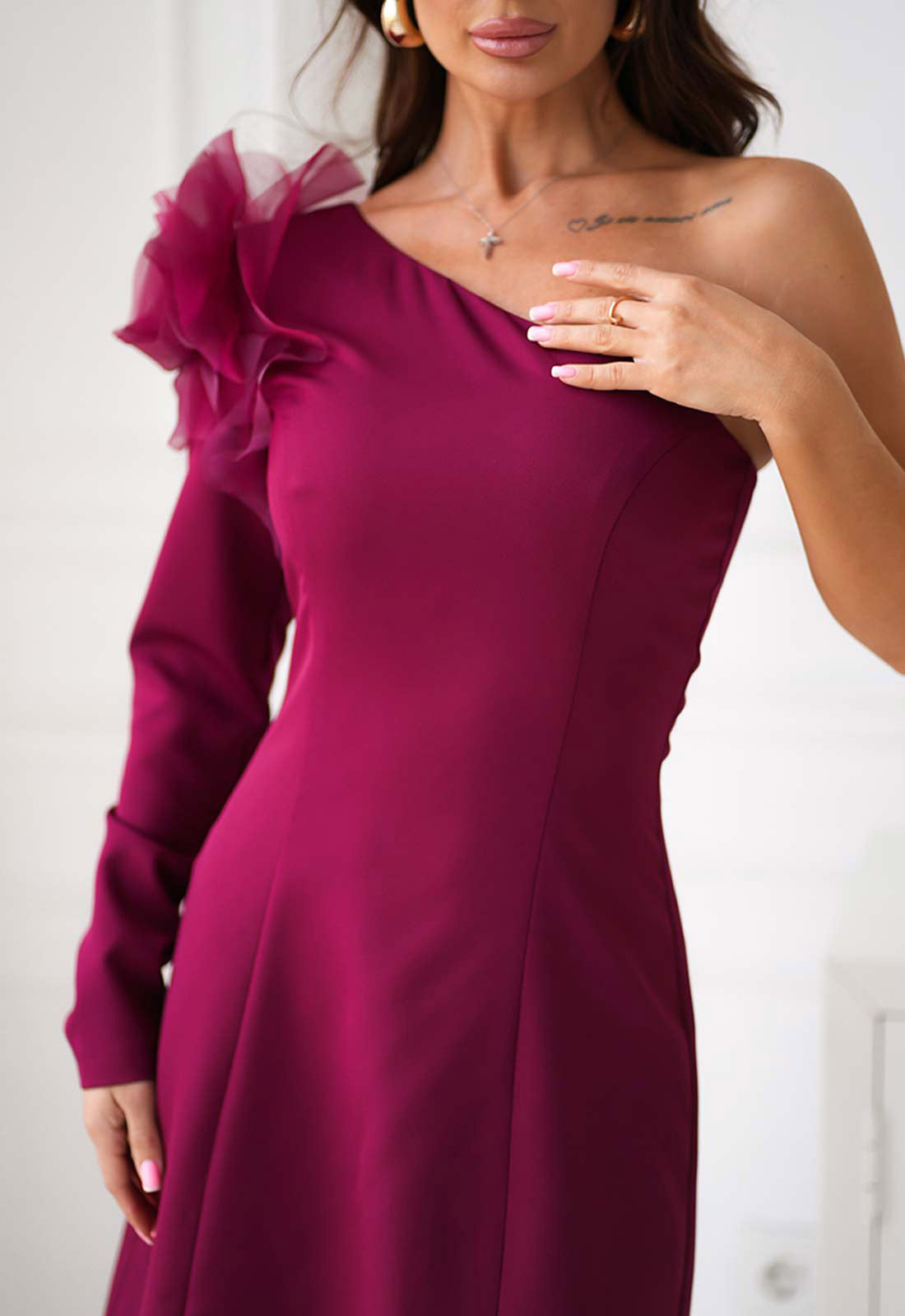 LBD Exclusive Burgundy Ivy Mini Dress