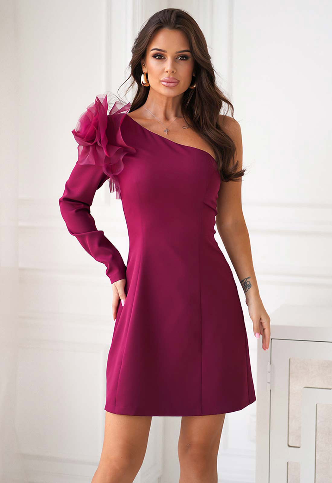 LBD Exclusive Burgundy Ivy Mini Dress