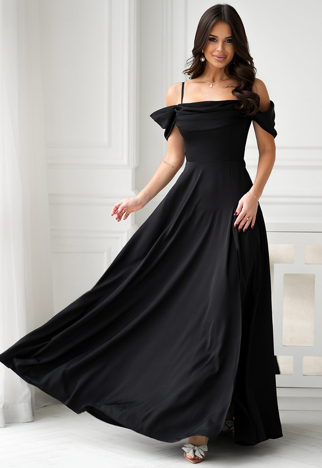 LBD Exclusive Black Madeline Maxi Dress
