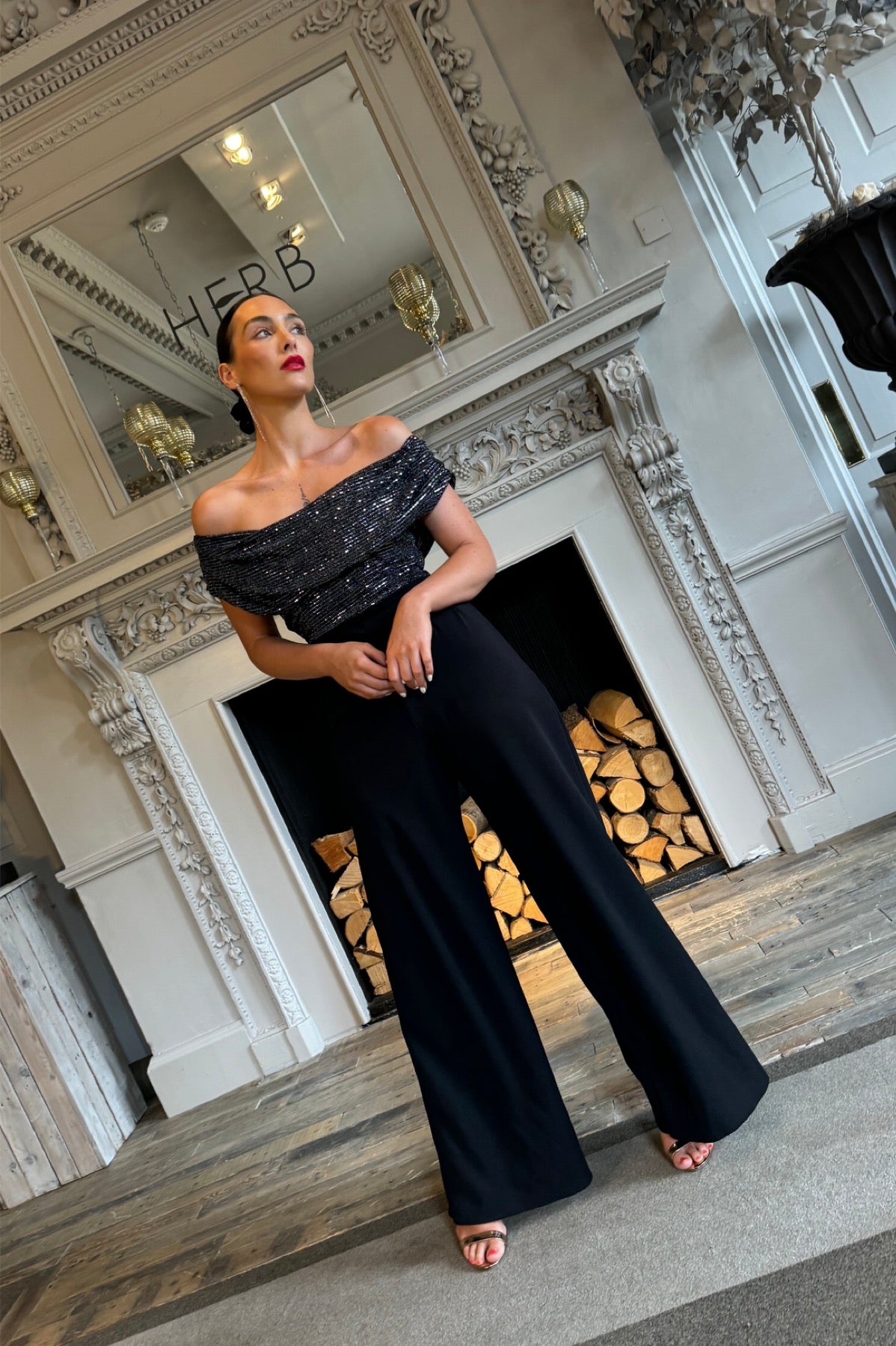 Atom Label Black & Gunmetal Venice Jumpsuit