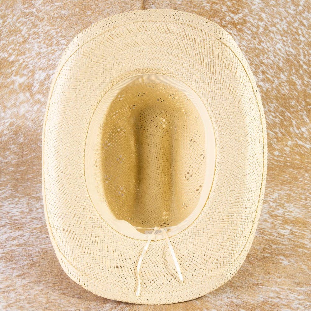 Weave Summer Straw Cowboy Hat: KA