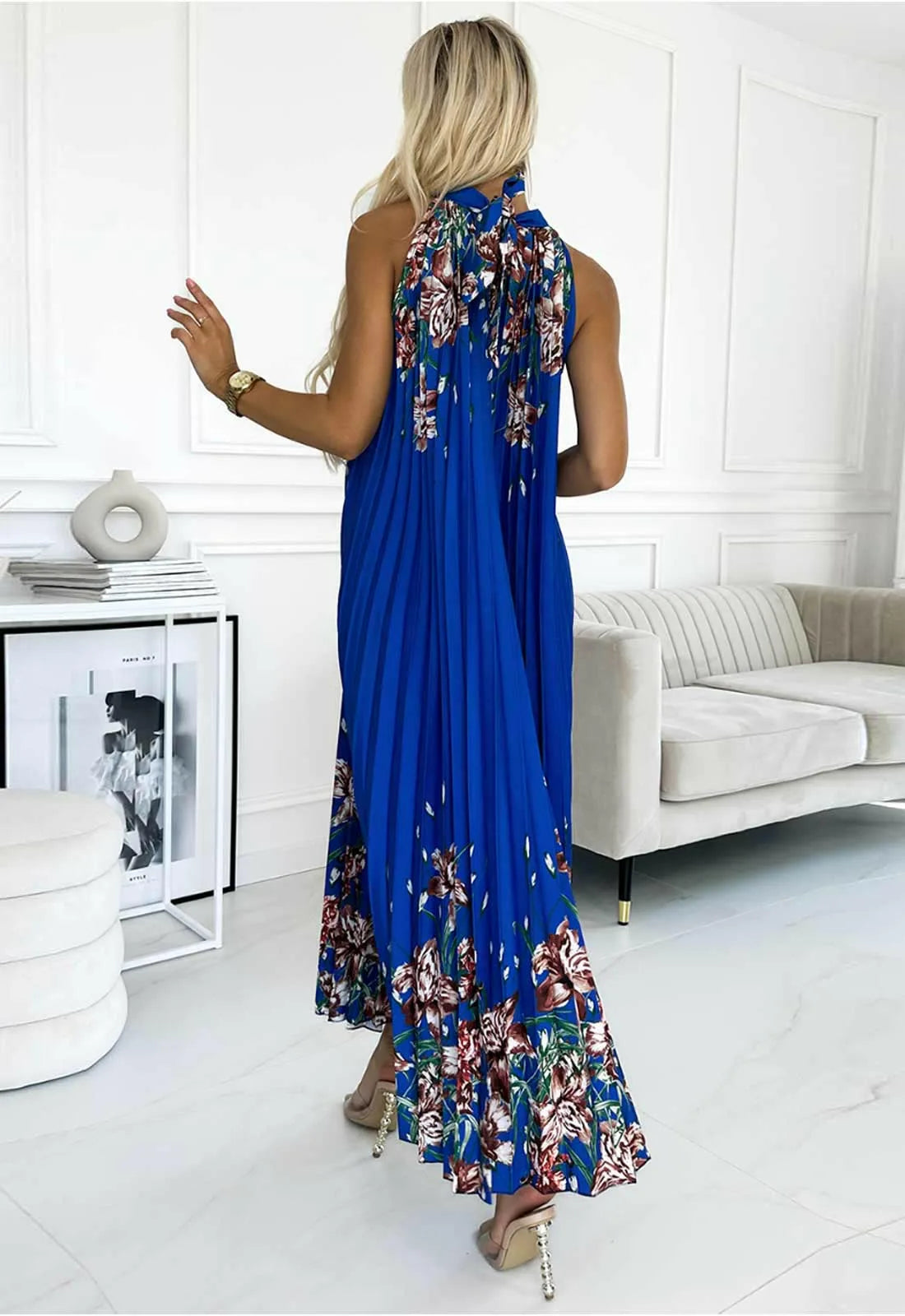 LBD Exclusive Blue Ester Maxi Dress