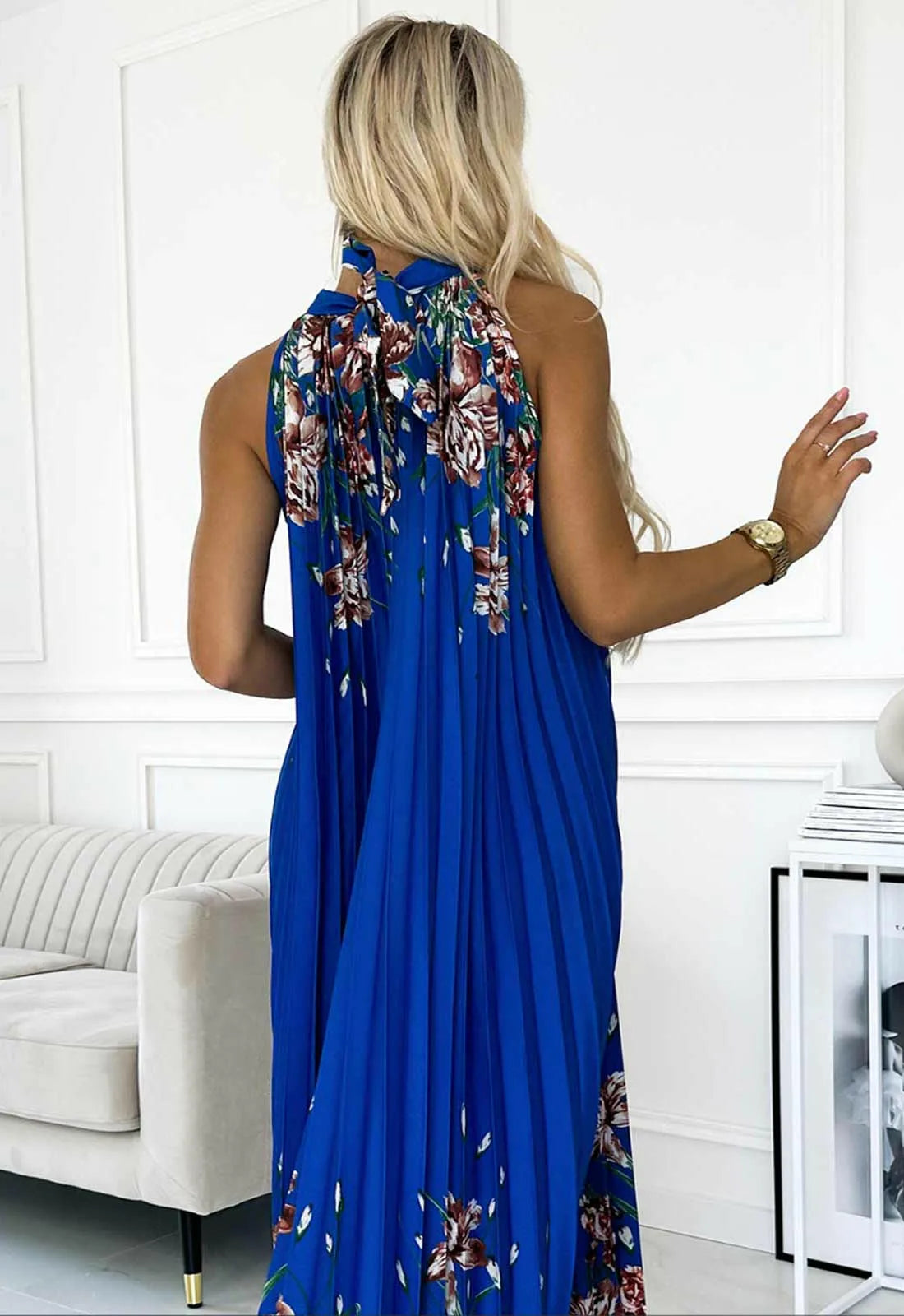 LBD Exclusive Blue Ester Maxi Dress