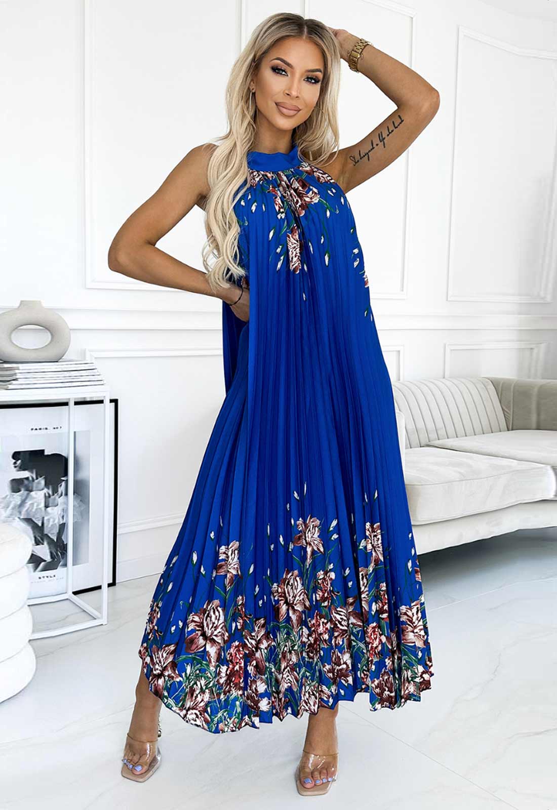 LBD Exclusive Blue Ester Maxi Dress