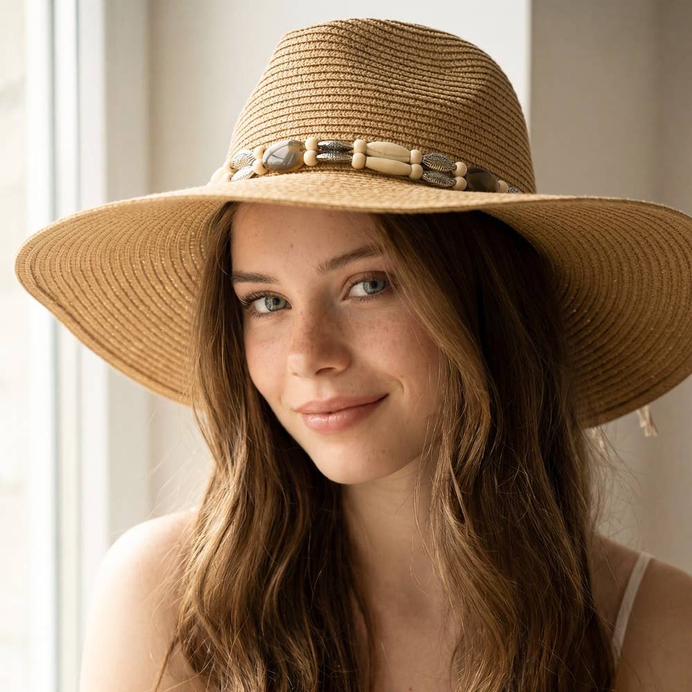 Soul Of Sita Assorted Beads Summer Straw Hat: Ka
