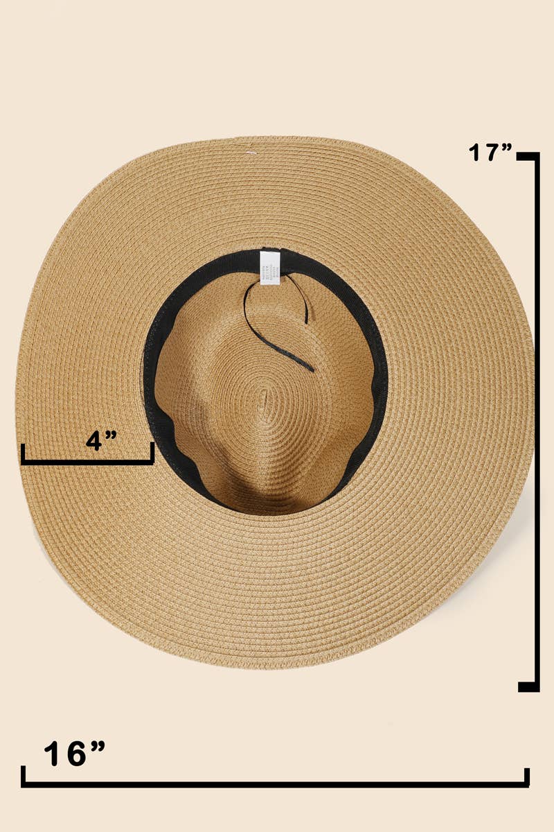 Soul Of Sita Straw Braided Rope Strap Sun Hat: Ta
