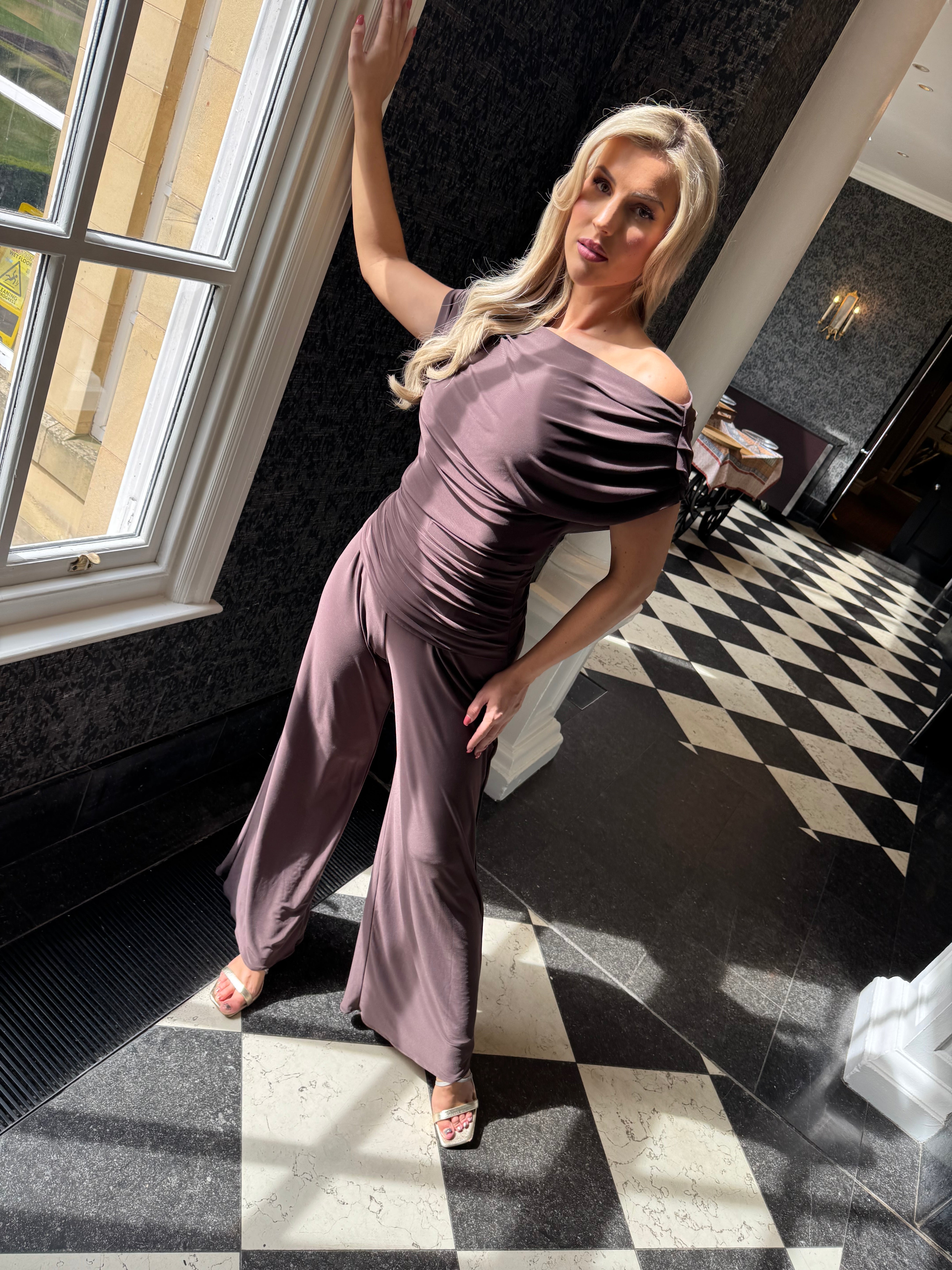 Atom Label Chocolate Carbon jumpsuit