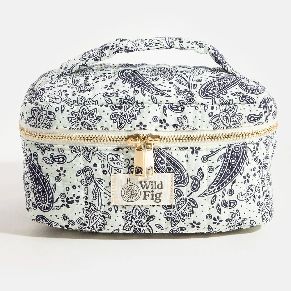 Soul Of Sita Paisley Pattern Makeup Case Cosmetic Bag: Bk