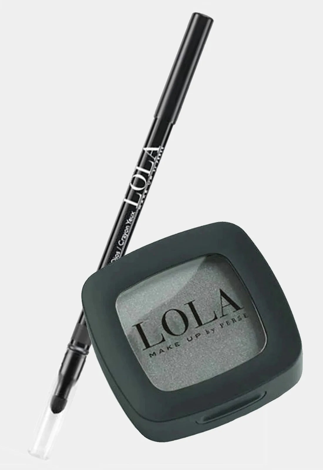 Lola Makeup Black Eye Pencil & Dark Grey Eyeshadow Set-0