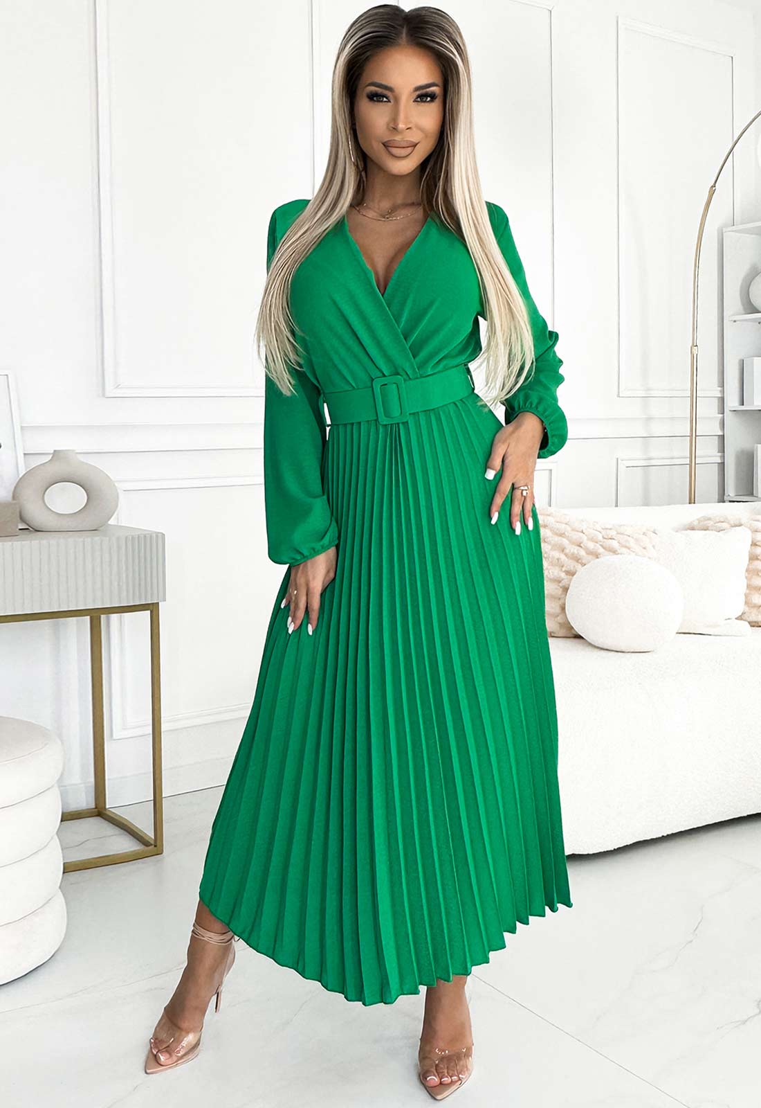 LBD Exclusive Green Viviene Cocktail Dress