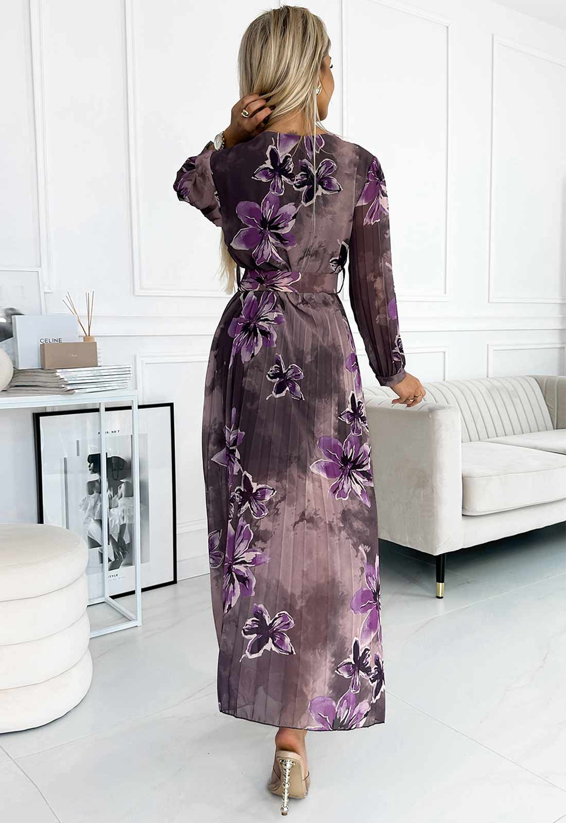 LBD Exclusive Mauve Jessica Print Dress