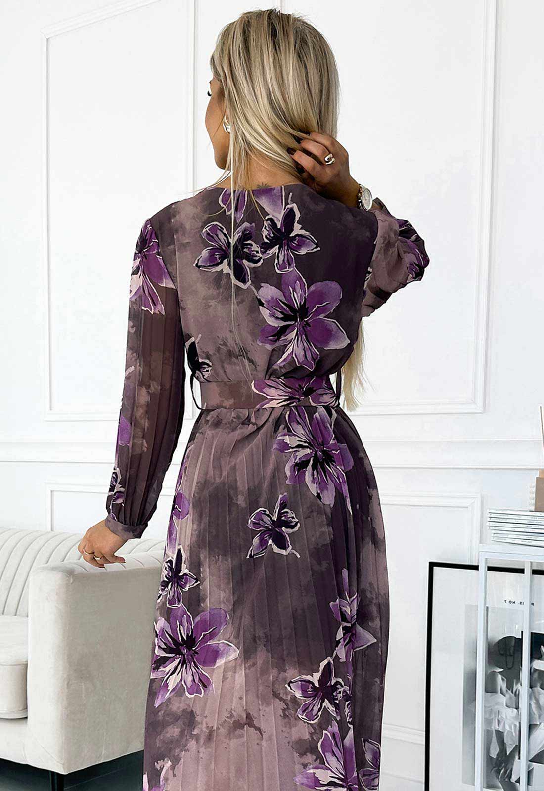 LBD Exclusive Mauve Jessica Print Dress