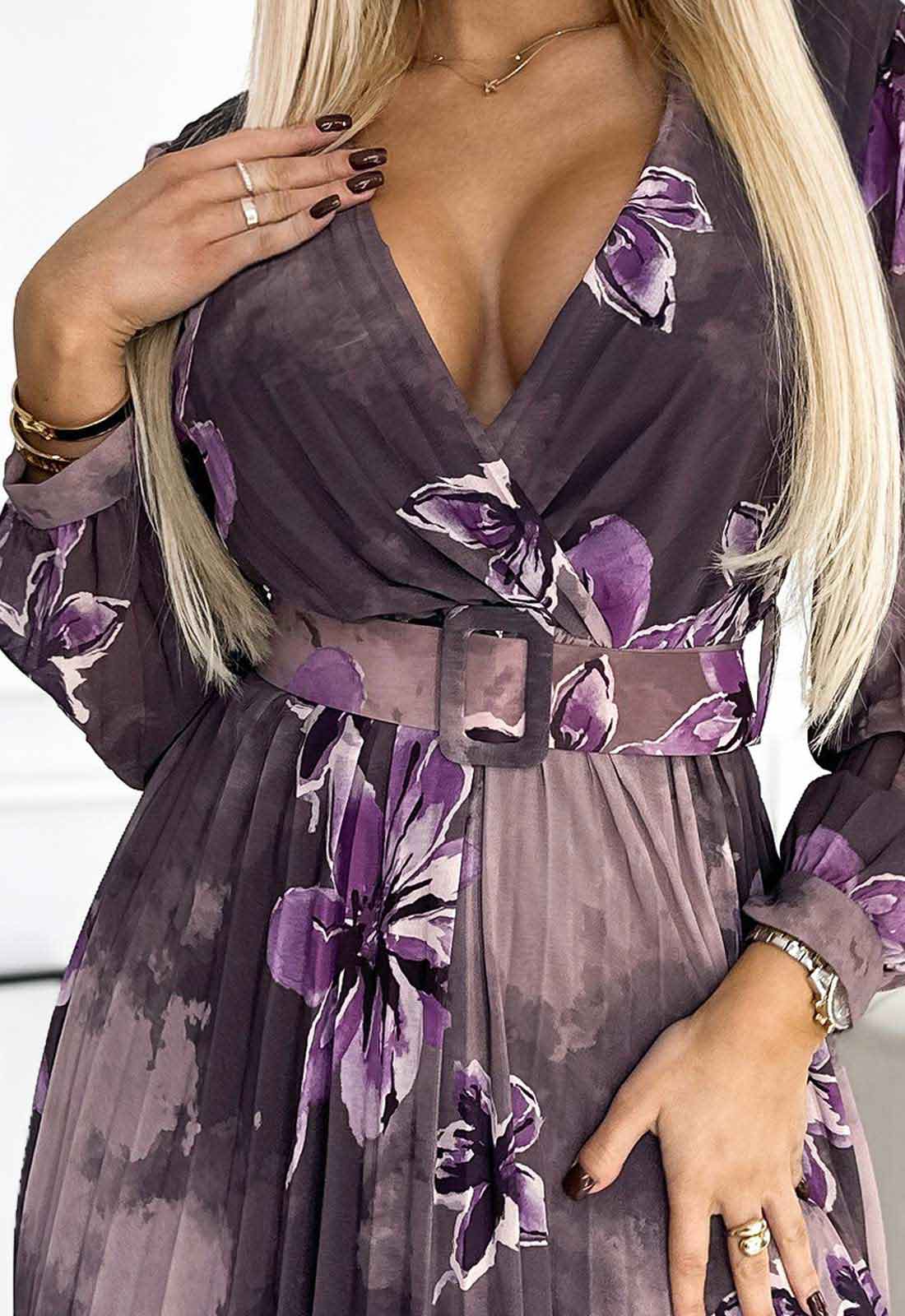 LBD Exclusive Mauve Jessica Print Dress