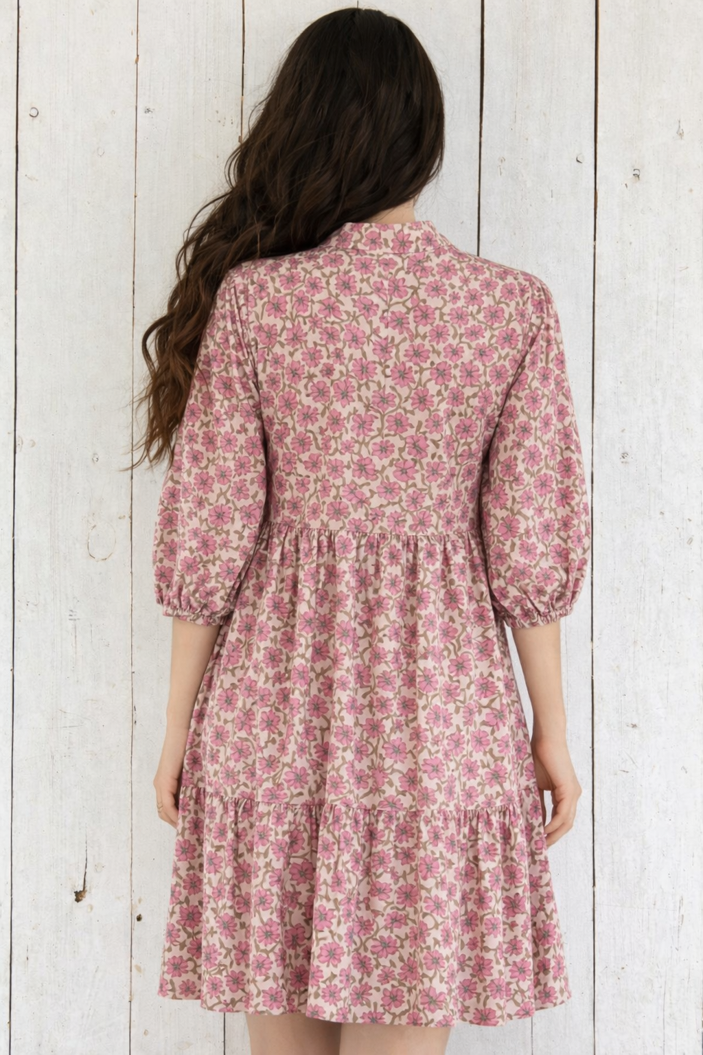 Soul Of Sita Sadie Rose Pink Floral Dress, 100% Cotton