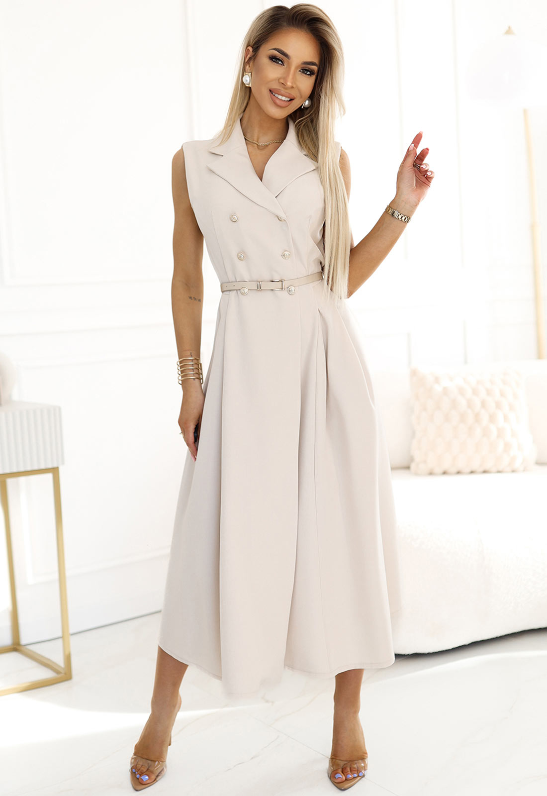 LBD Exclusive Cream Becky Shirt Dress