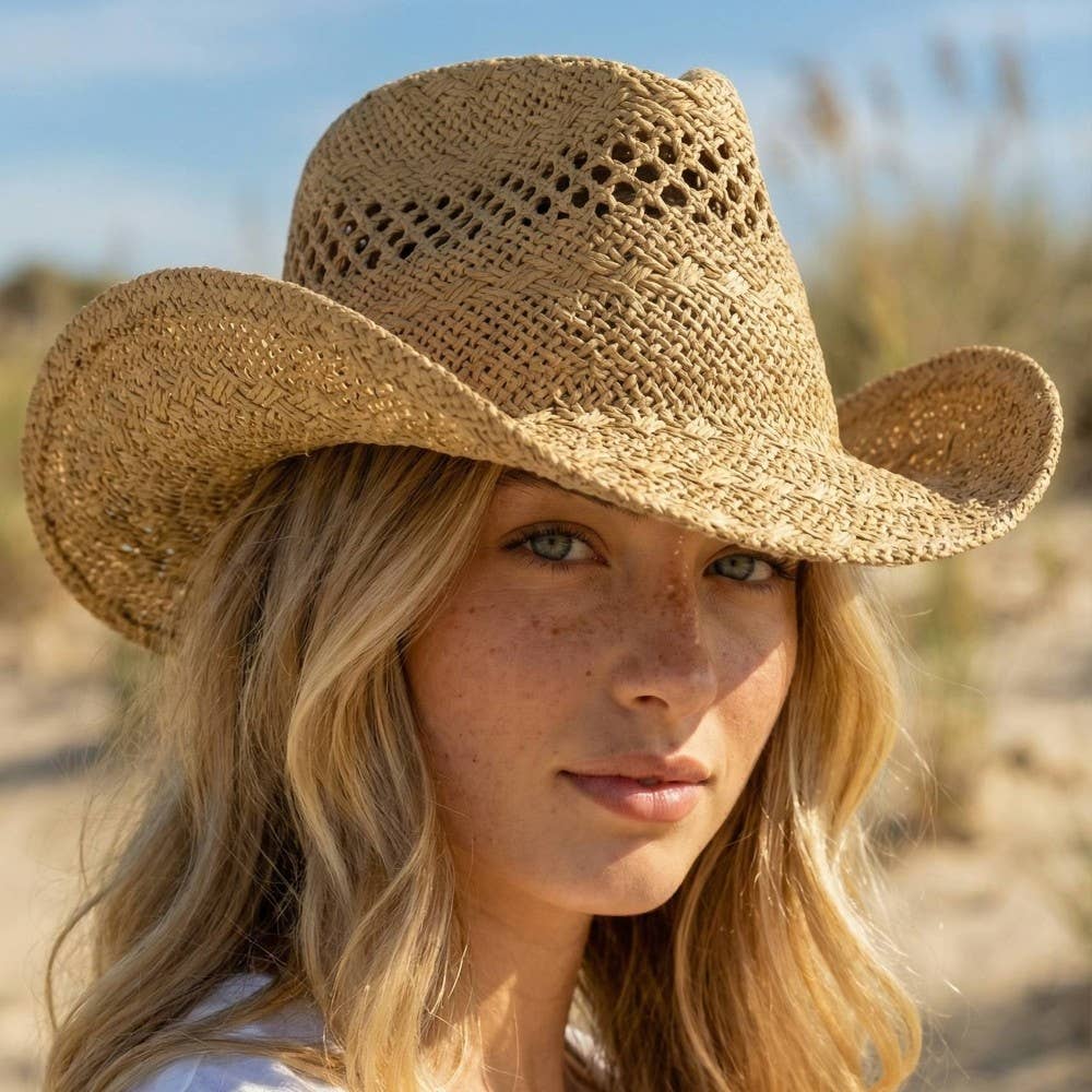 Soul Of Sita Straw Braid Western Cowboy Hat: Bei