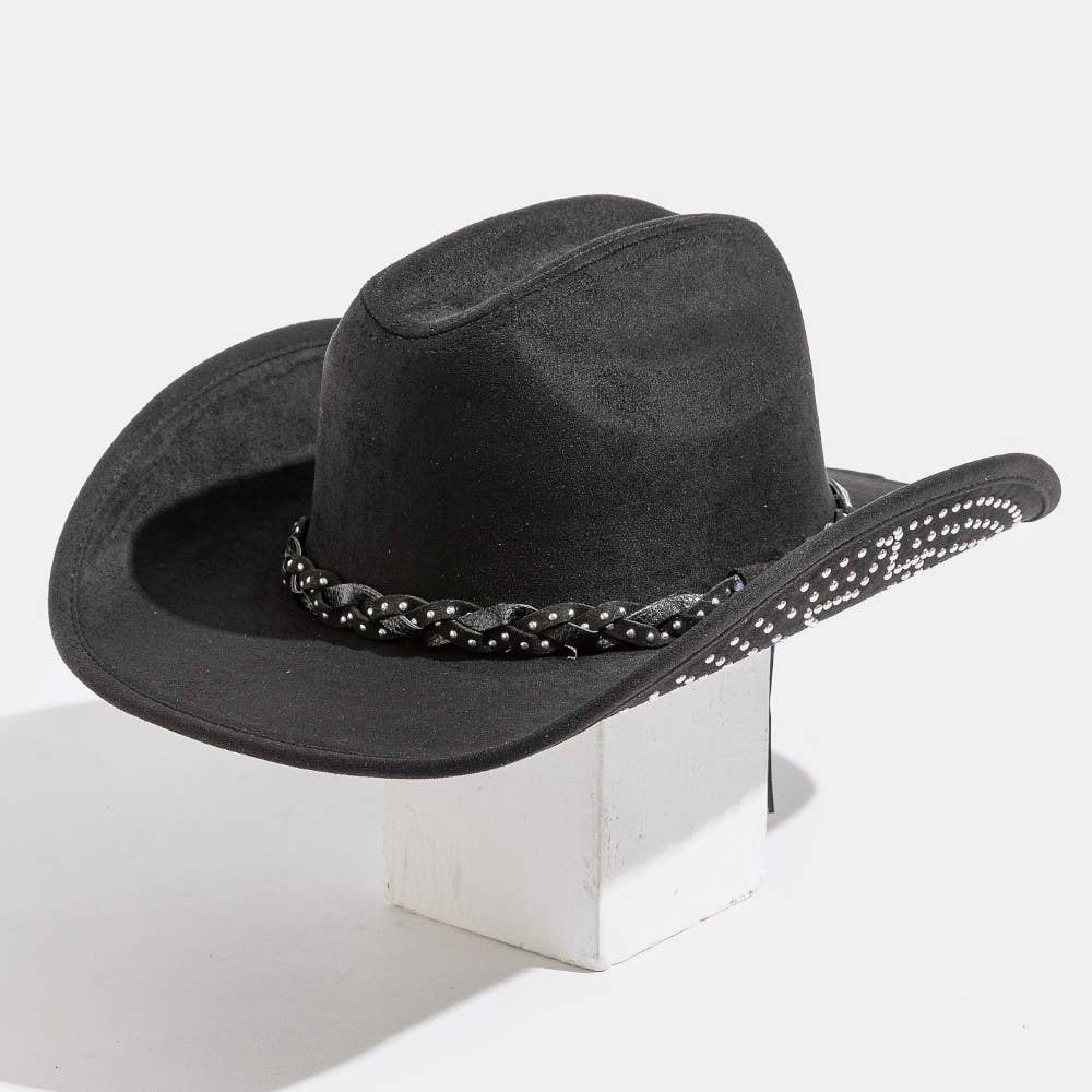 Soul Of Sita Western Studded Star Brim Cowboy Hat: Ka