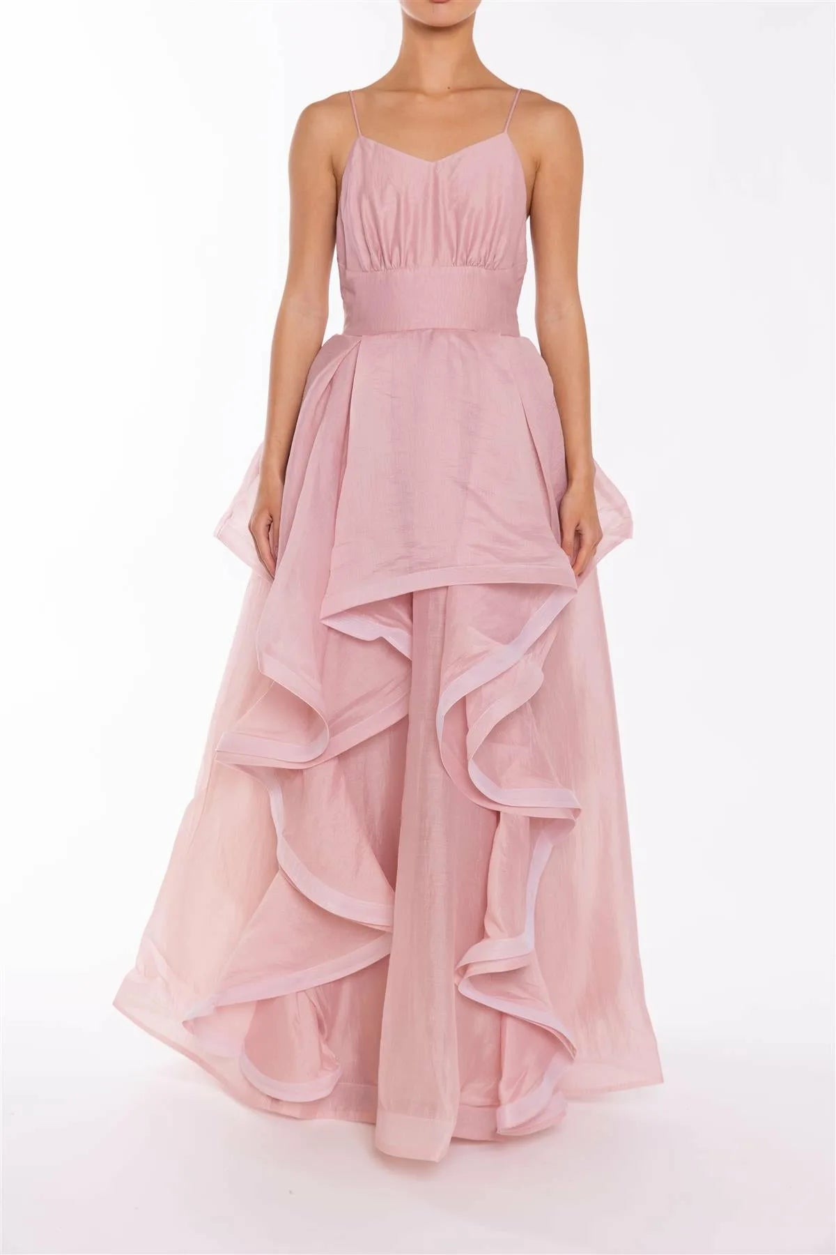 True Decadence Ila Dusty Rose Ruffle Maxi Dress