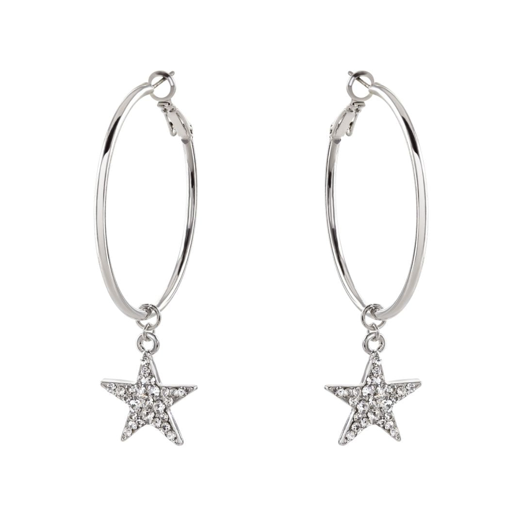 loveRocks Hoop With Crystal Star Charm