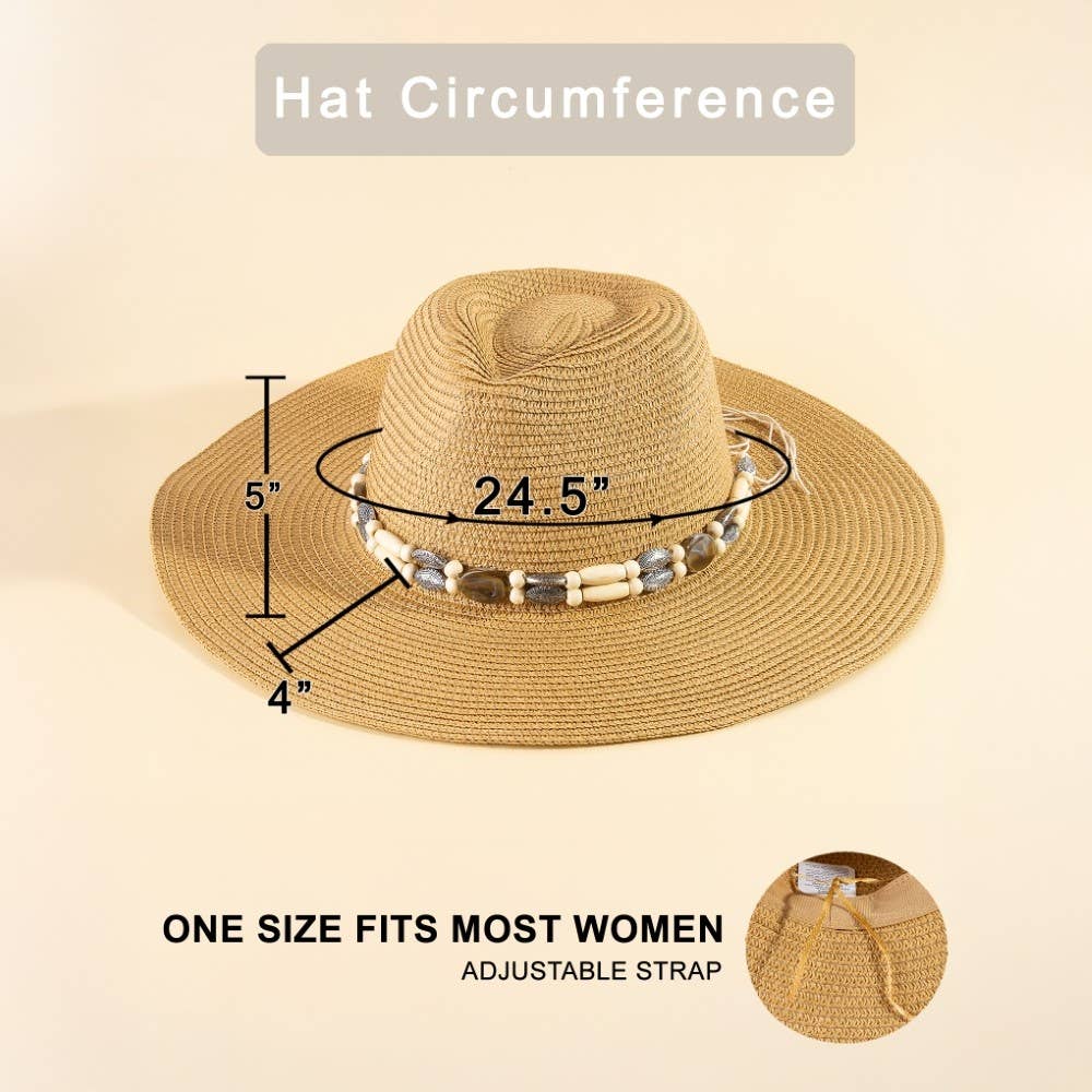 Soul Of Sita Assorted Beads Summer Straw Hat: Ka