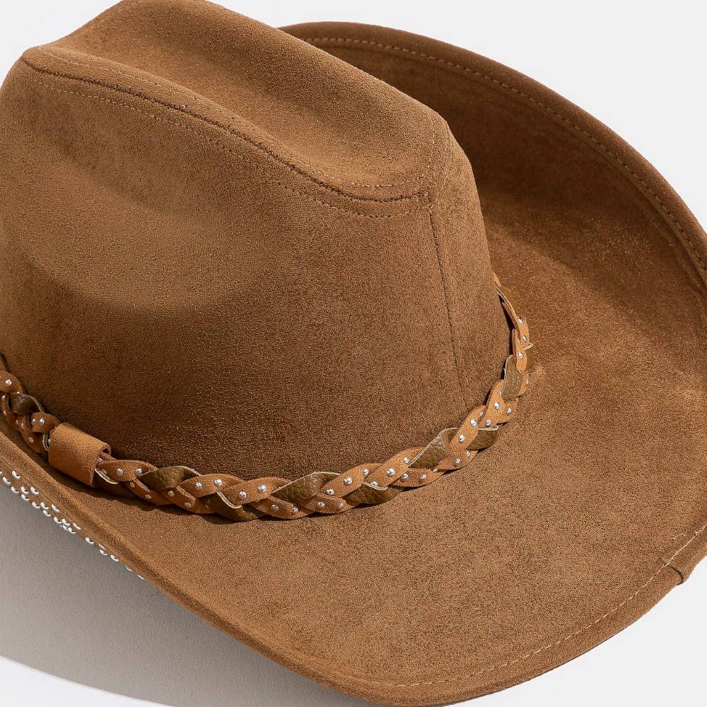 Soul Of Sita Western Studded Star Brim Cowboy Hat: Ka