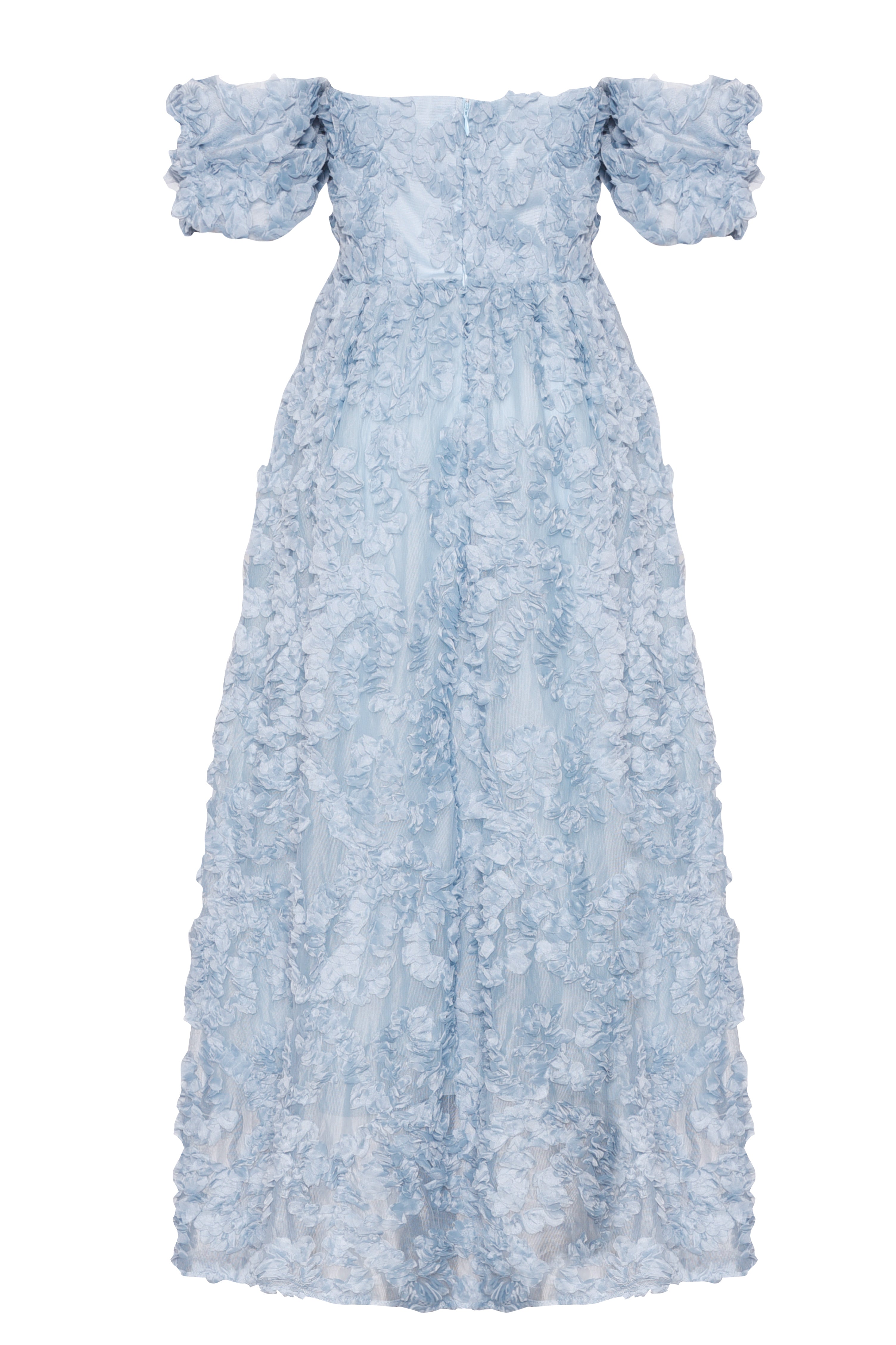 Amelia Blue Floral Bardot Skater Dress-image-5