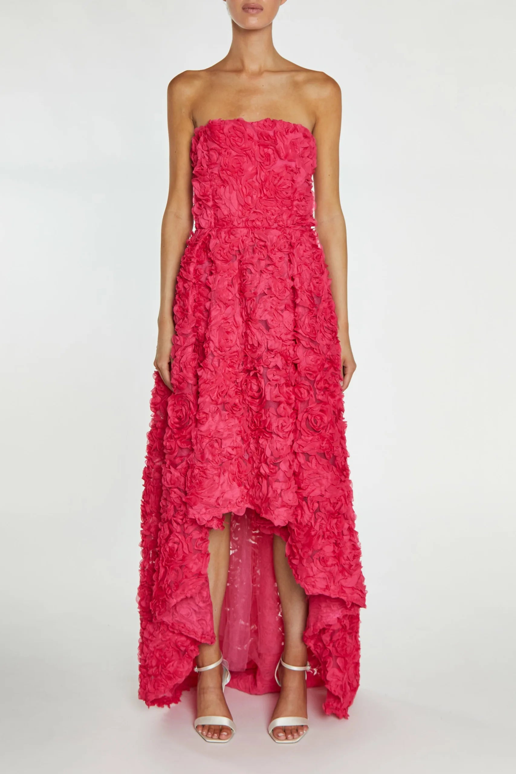 True Decadence Eden Pink 3D Strapless Dress