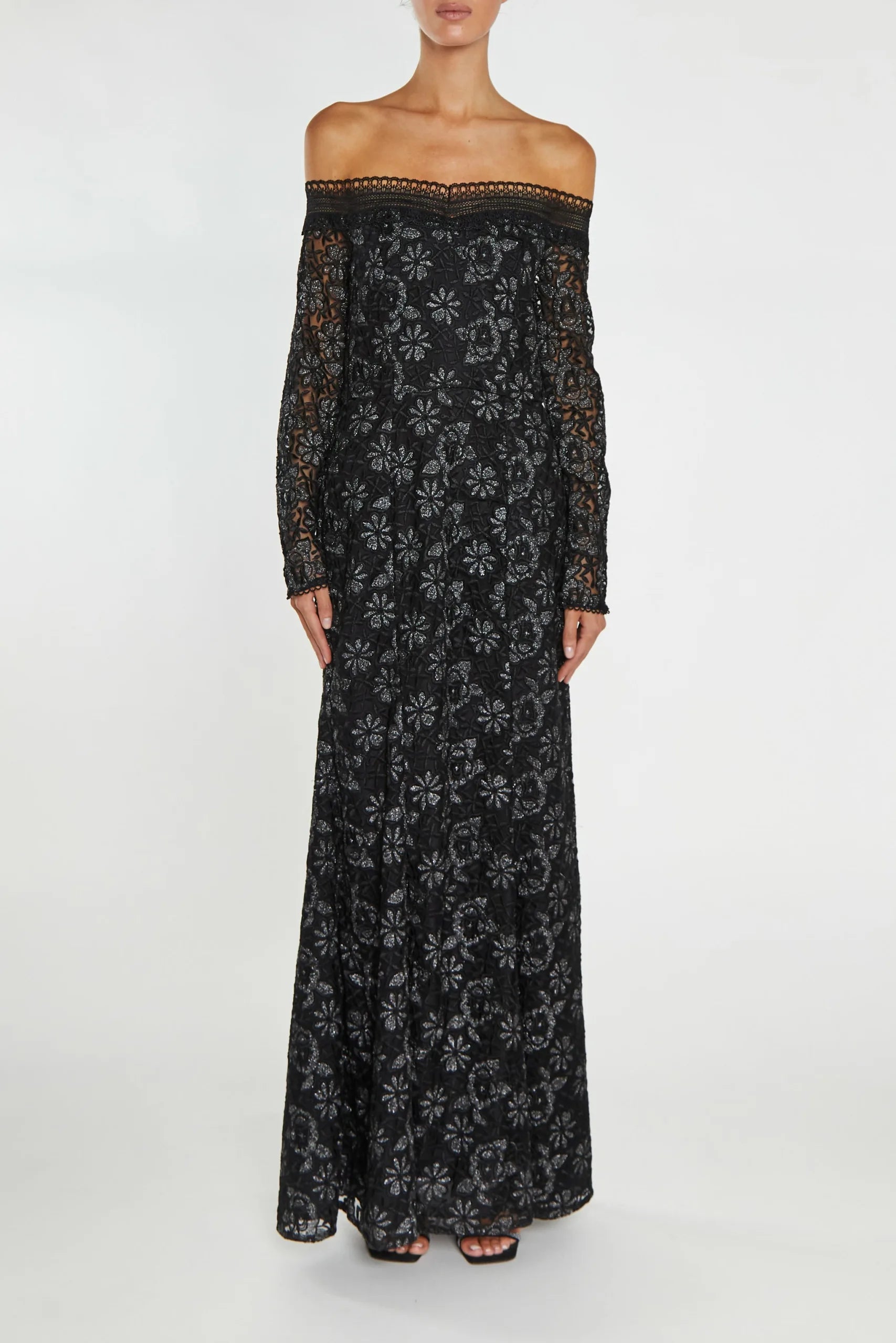 True Decadence Black Lenox Maxi Dress