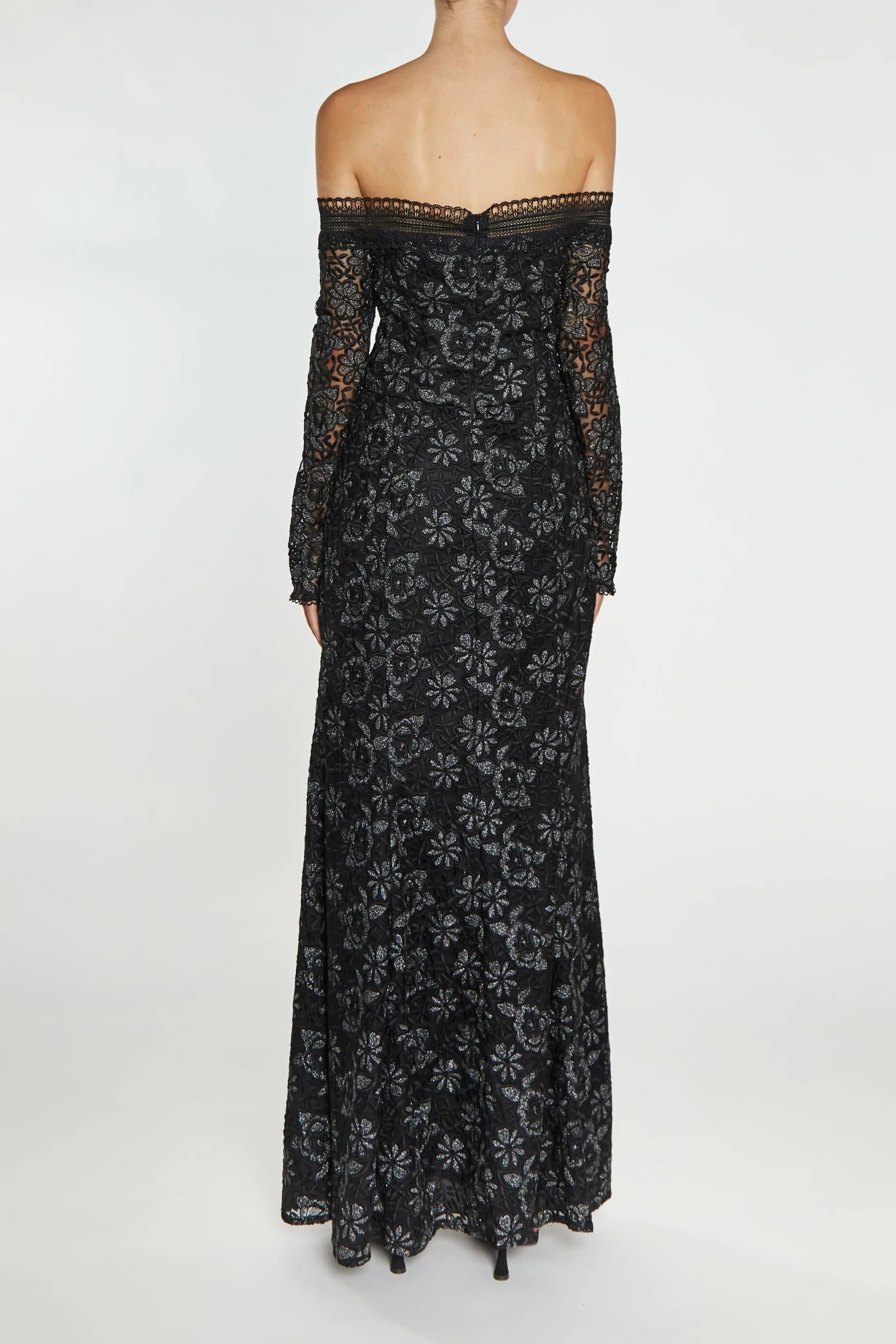 True Decadence Black Lenox Maxi Dress