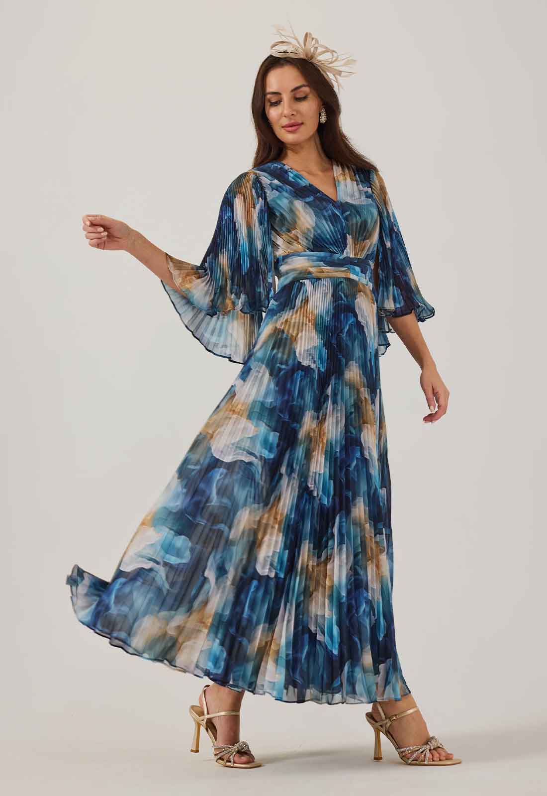 Samantha Jane Blue Print Alice Cocktail Dress