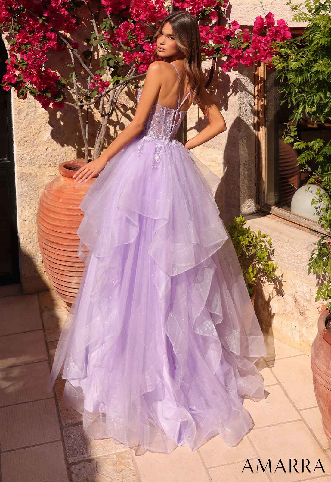lilac corset ballgown from New York